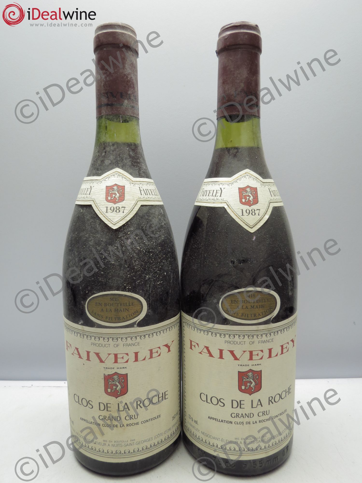 Clos de la Roche Grand Cru Faiveley 1987 - Lot de 2 bouteilles - 0