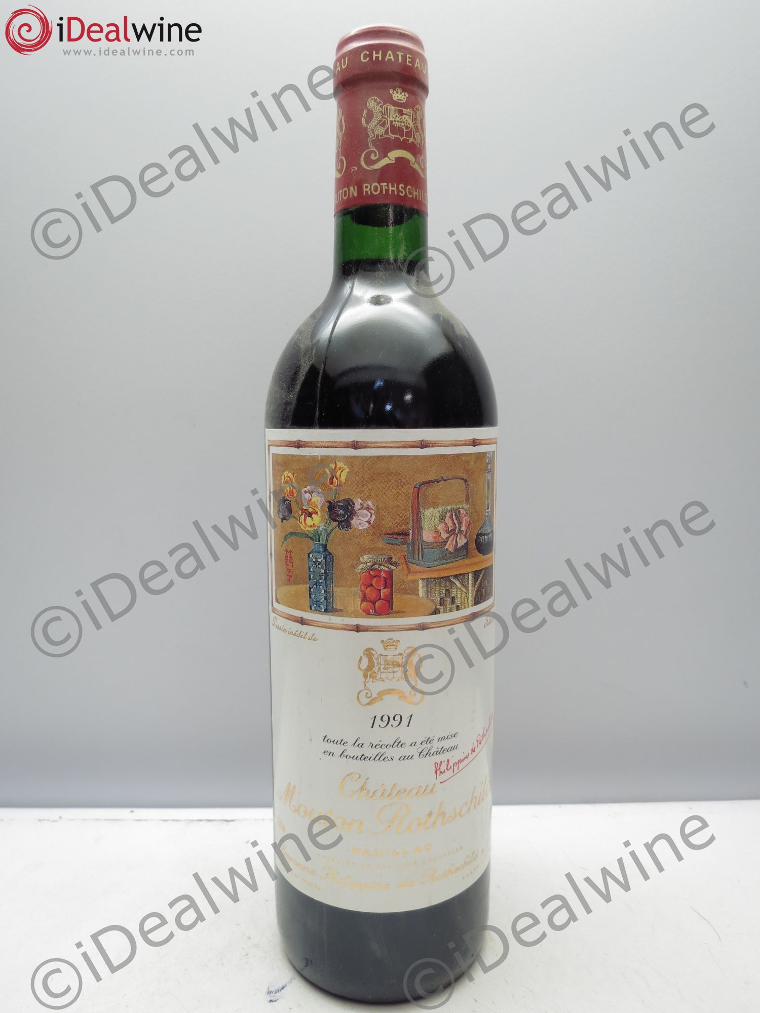 Château Mouton Rothschild 1er Grand Cru Classé 1991 - Lot de 1 bouteille - 0