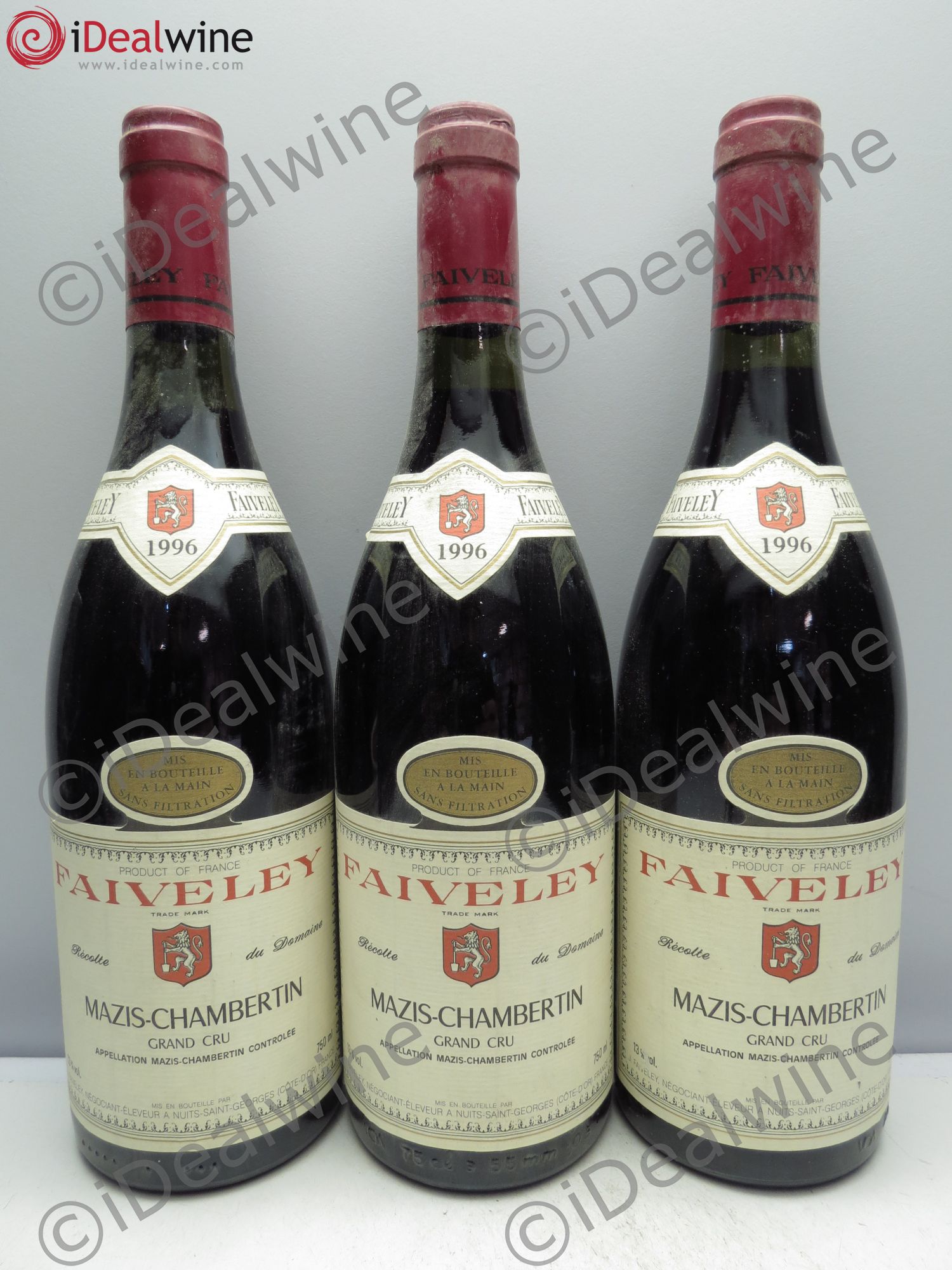Mazis-Chambertin Grand Cru Faiveley 1996 - Lot de 3 bouteilles - 0