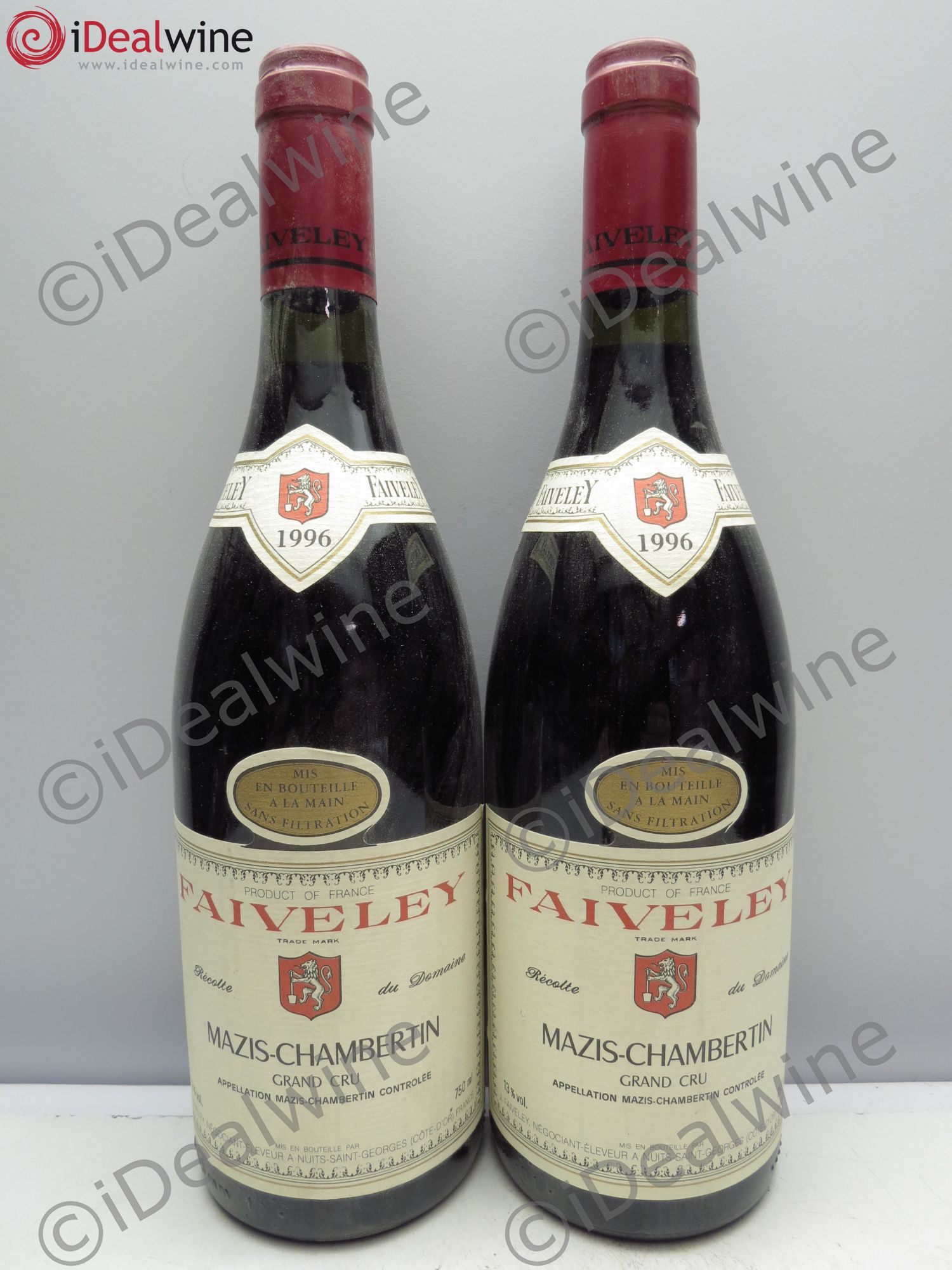 Mazis-Chambertin Grand Cru Faiveley 1996 - Lot de 2 bouteilles - 0