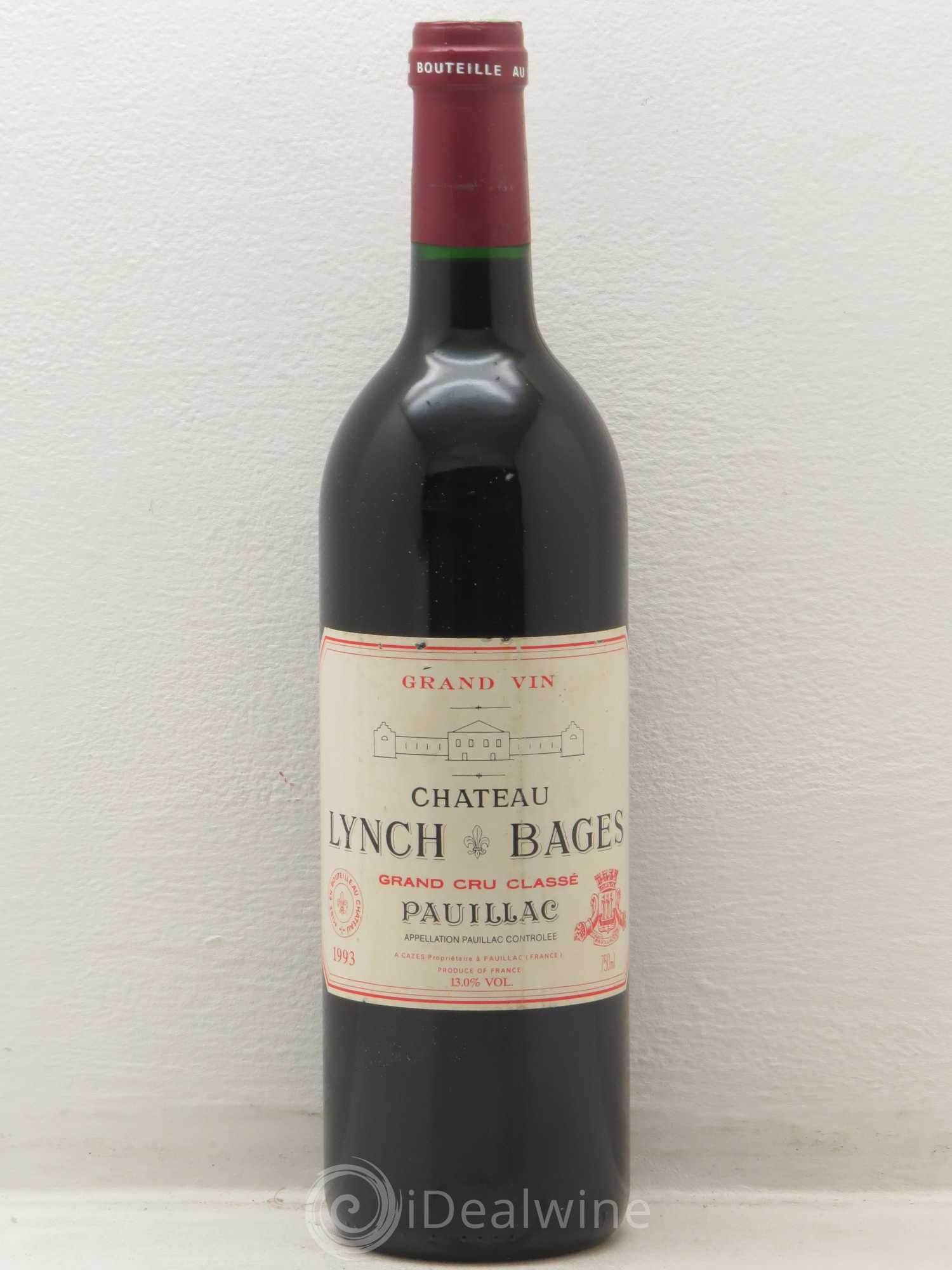 Château Lynch Bages 5ème Grand Cru Classé 1993 - Lot de 1 bouteille - 0