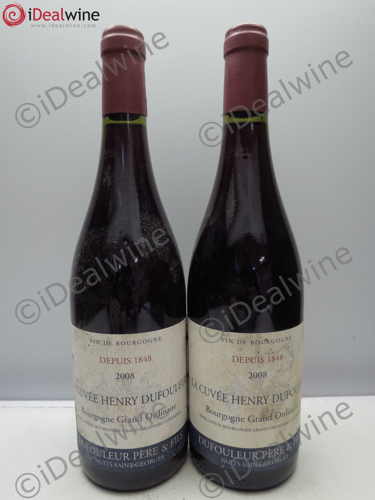 Bourgogne Grand Ordinaire - Domaine Dufouleur 2008 - Posten von 2 Flaschen - 0