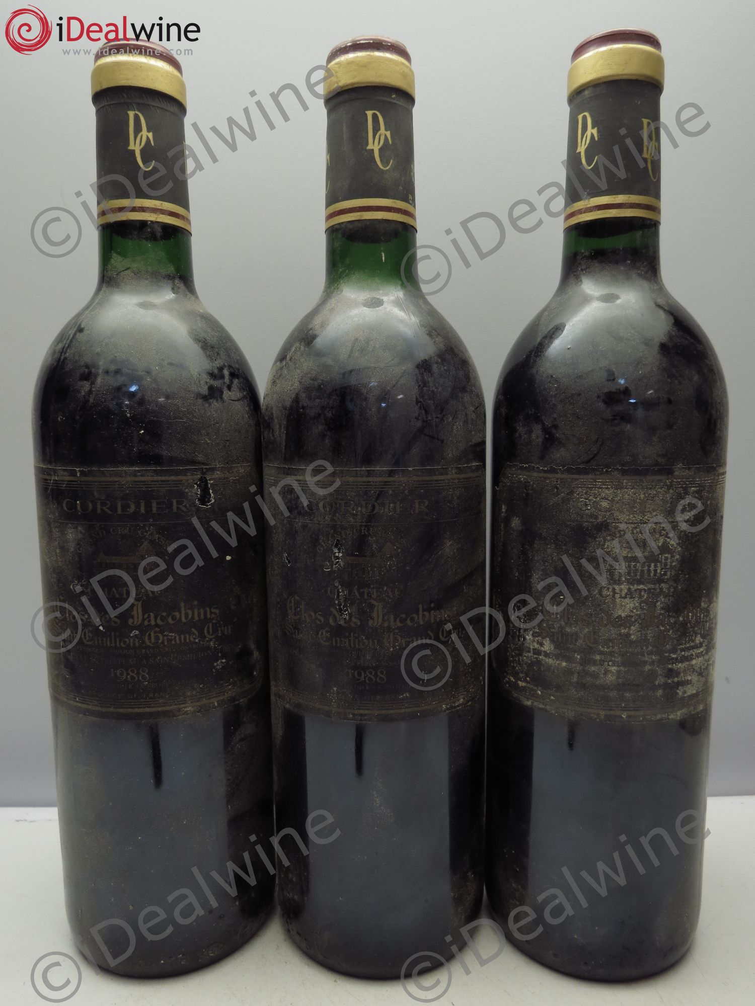 Château Clos des Jacobins Grand Cru Classé 1988 - Lot de 3 bouteilles - 0