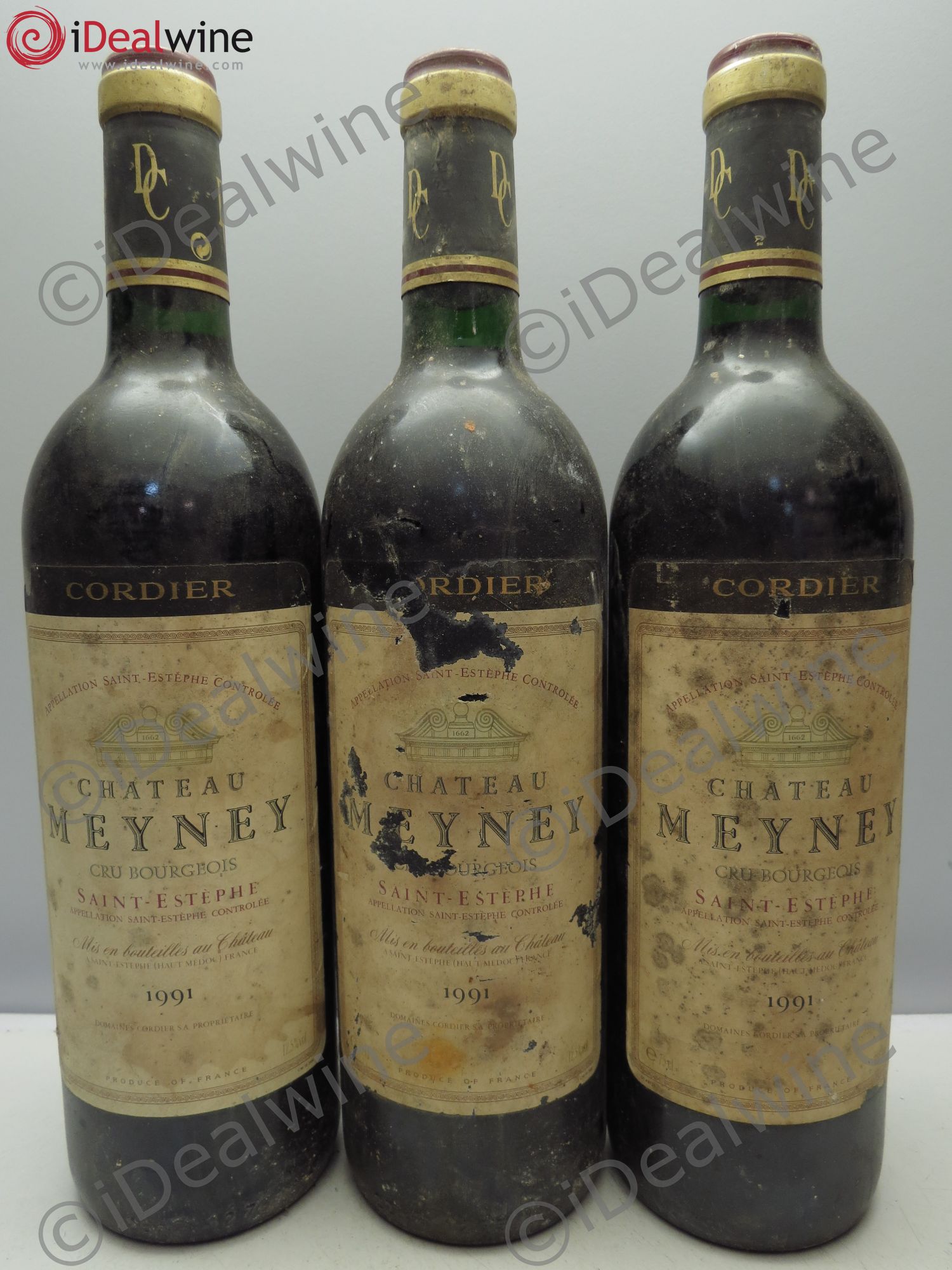 Château Meyney 1991 - Lot de 3 bouteilles - 0