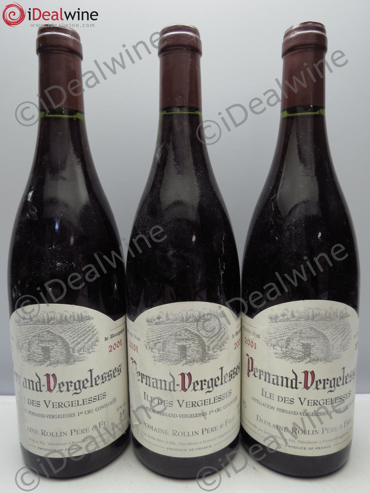 Pernand-Vergelesses 1er Cru Rémi Rollin 2001 - Lot de 3 bouteilles - 0