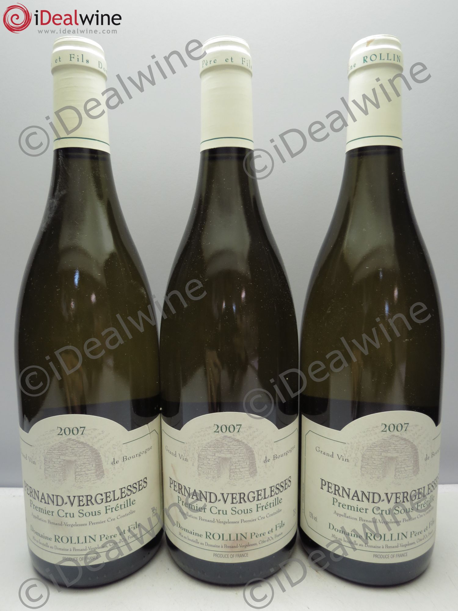 Pernand-Vergelesses 1er Cru Sous Frétille - Rémi Rollin 2007 - Posten von 3 Flaschen - 0