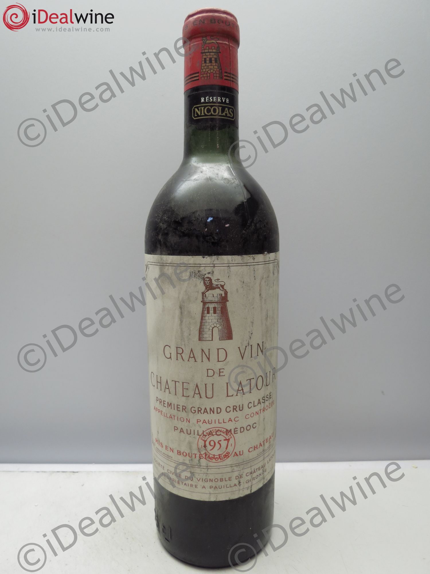 Château Latour 1er Grand Cru Classé (tampon Nicolas) 1957 - Lot de 1 bouteille - 0