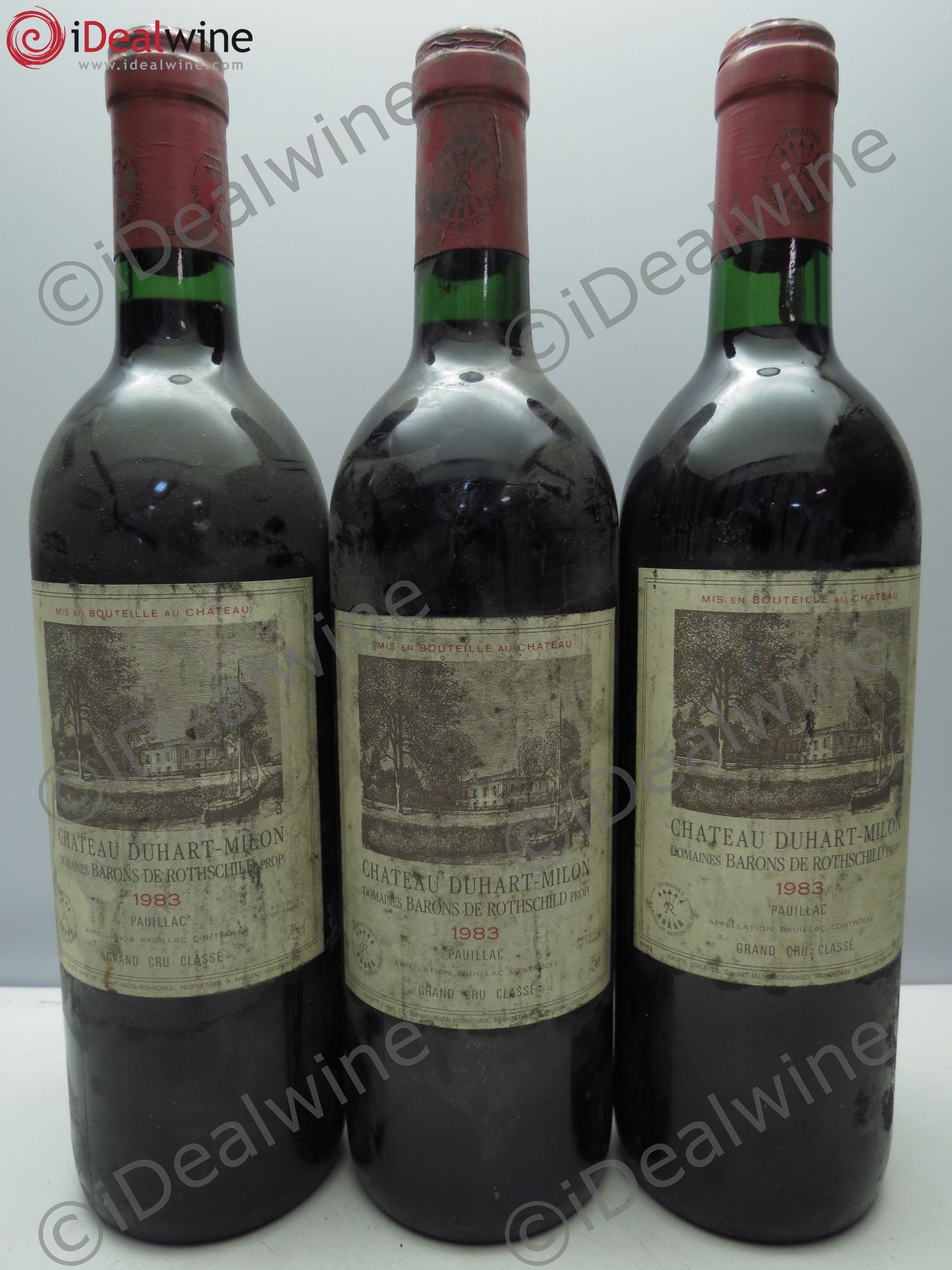 Château Duhart-Milon 4ème Grand Cru Classé 1983 - Lot de 3 bouteilles - 0