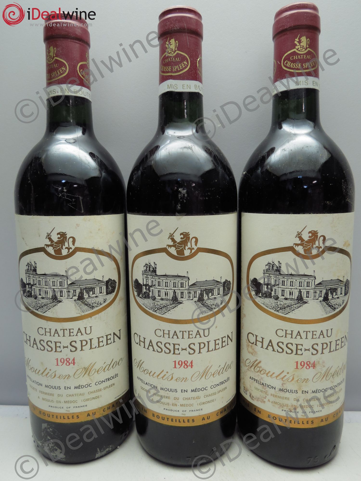 Château Chasse Spleen 1984 - Lot de 3 bouteilles - 0