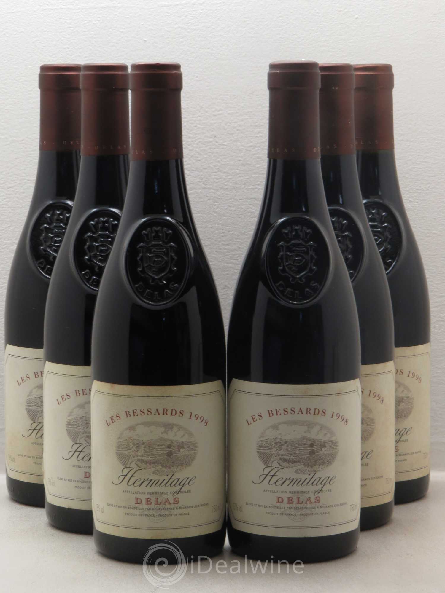 Hermitage Les Bessards Delas Frères 1998 - Lot de 6 bouteilles - 0