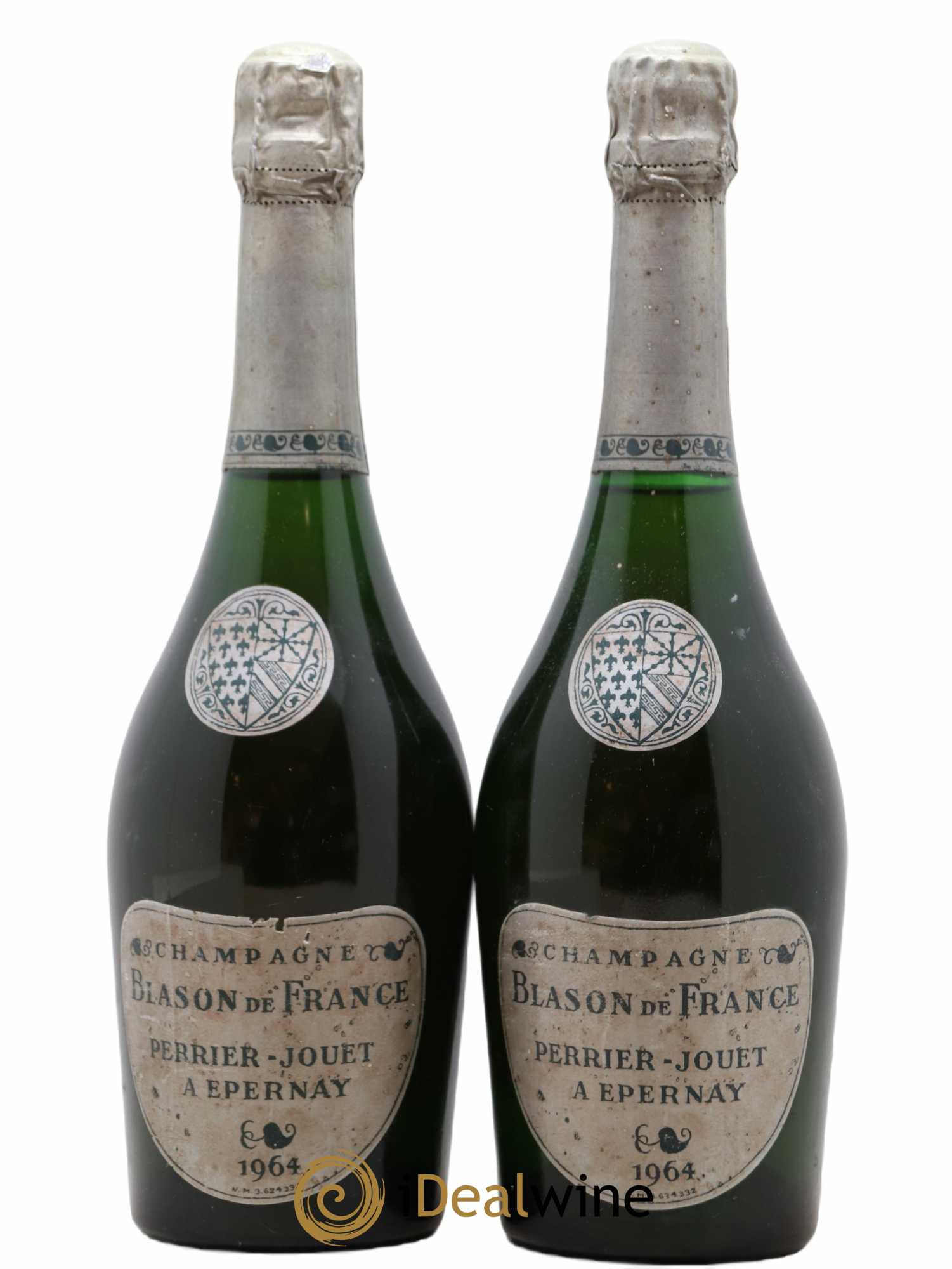 Blason de France Perrier-Jouët 1964 - Lot de 2 bouteilles - 0