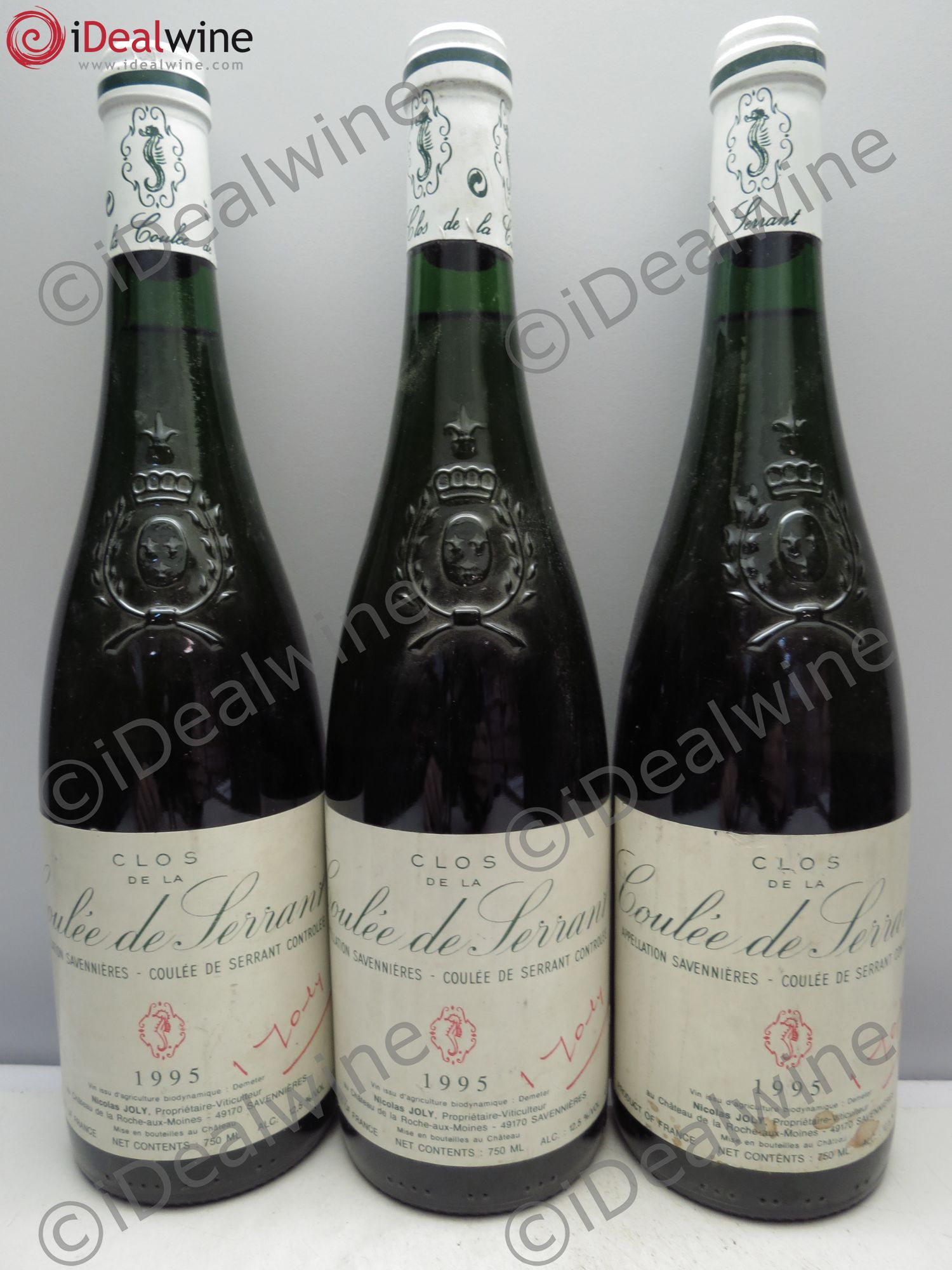 Savennières Clos de la Coulée de Serrant Vignobles de la Coulée de Serrant - Nicolas Joly 1995 - Lot de 3 bouteilles - 0