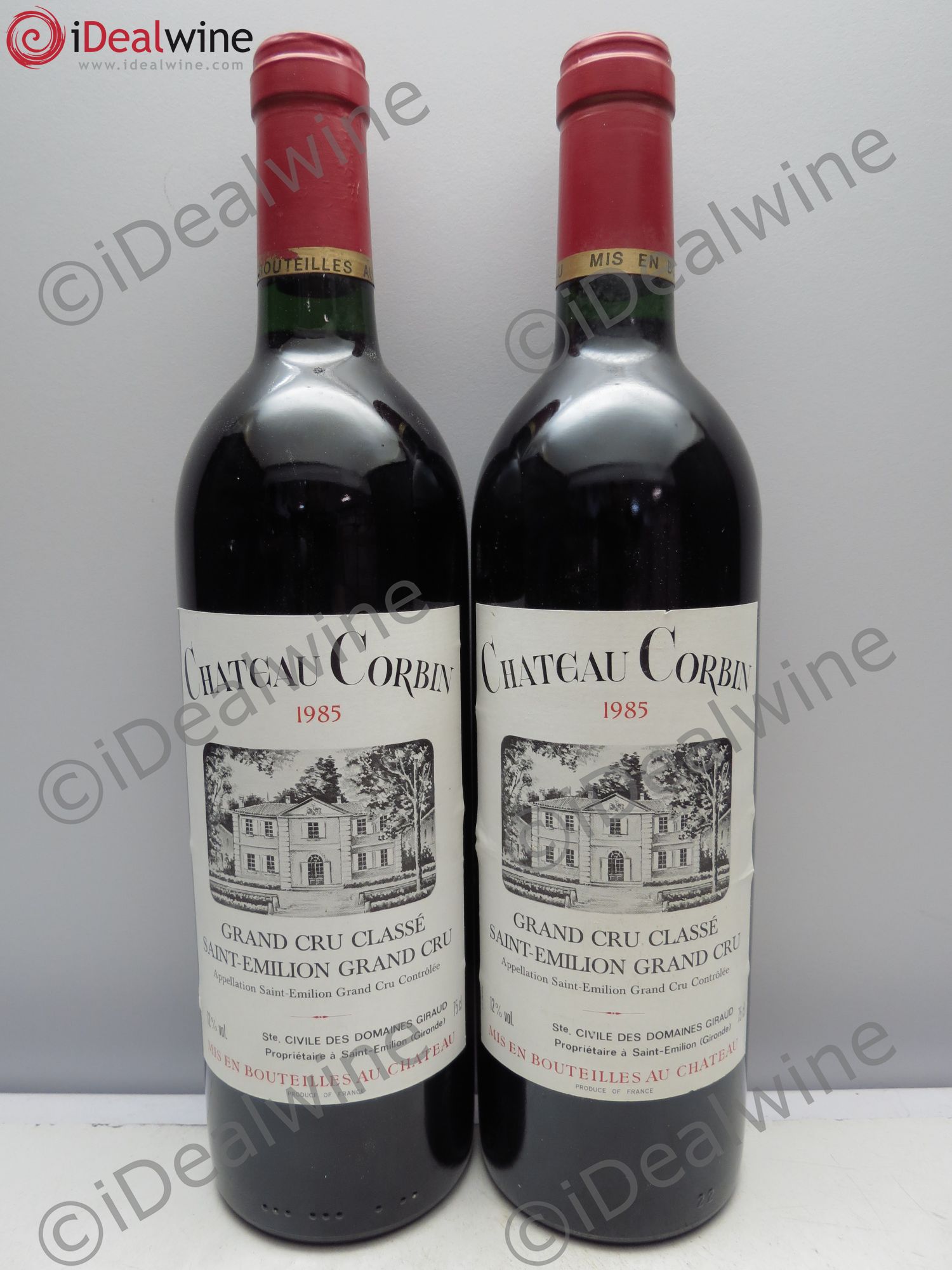 Château Corbin Grand Cru Classé (sans prix de réserve / no reserve) 1985 - Posten von 2 Flaschen - 0