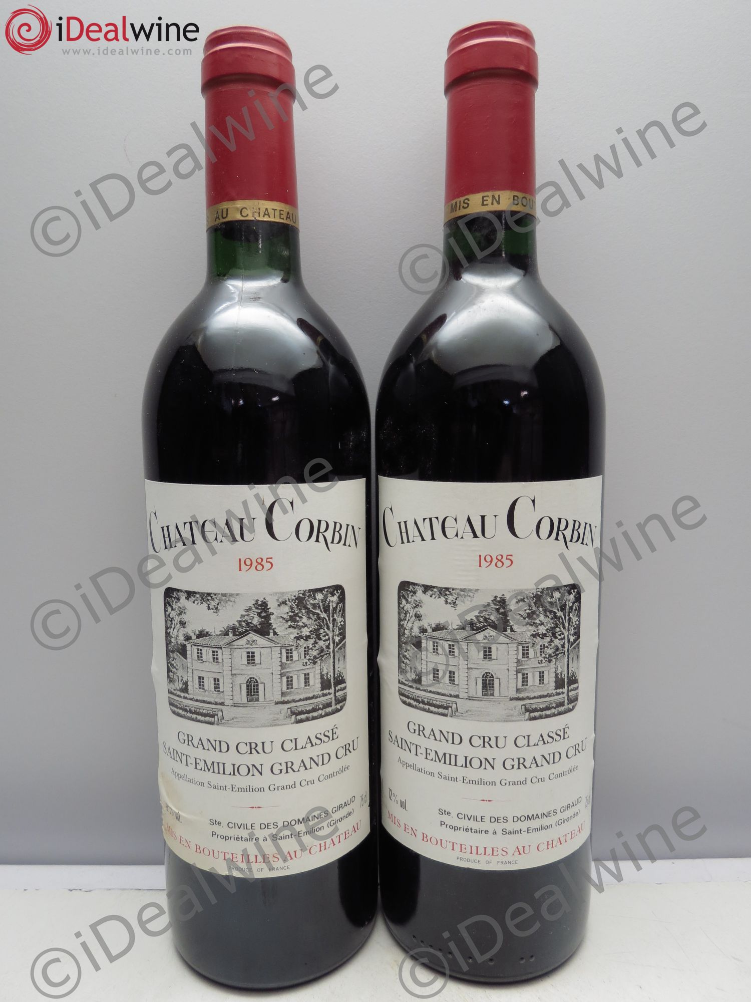 Château Corbin Grand Cru Classé 1985 - Lot de 2 bouteilles - 0