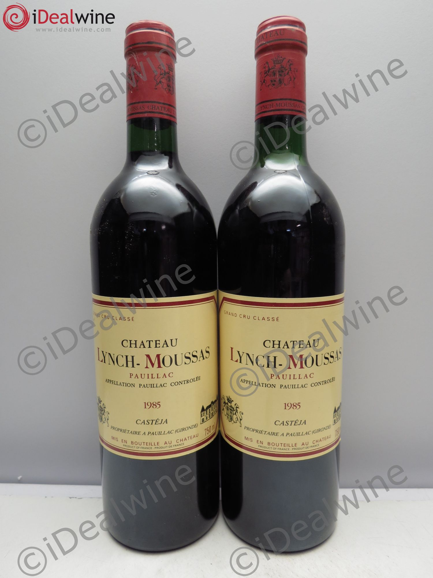 Château Lynch Moussas 5ème Grand Cru Classé 1985 - Lot de 2 bouteilles - 0