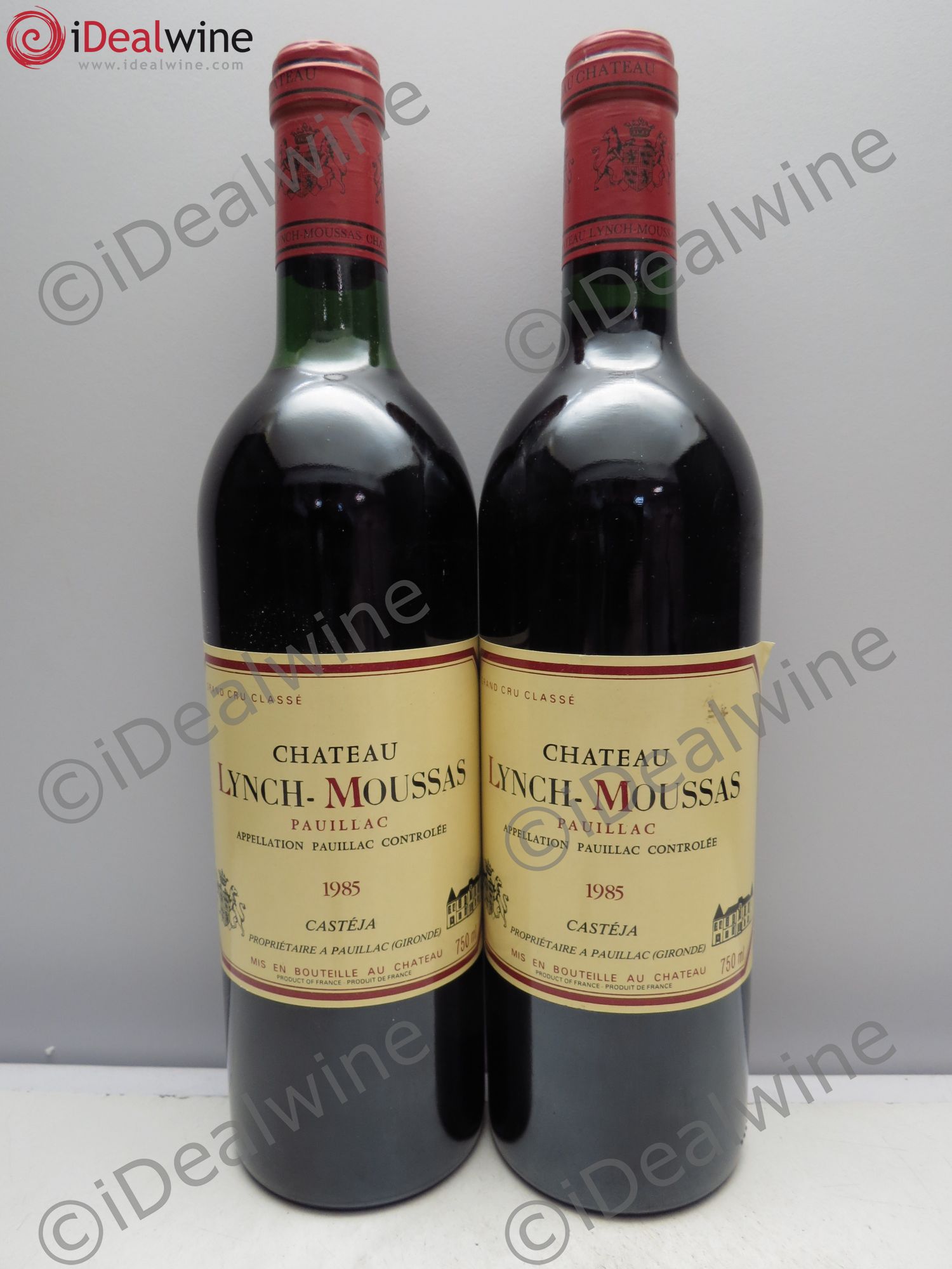 Château Lynch Moussas 5ème Grand Cru Classé 1985 - Lot de 2 bouteilles - 0