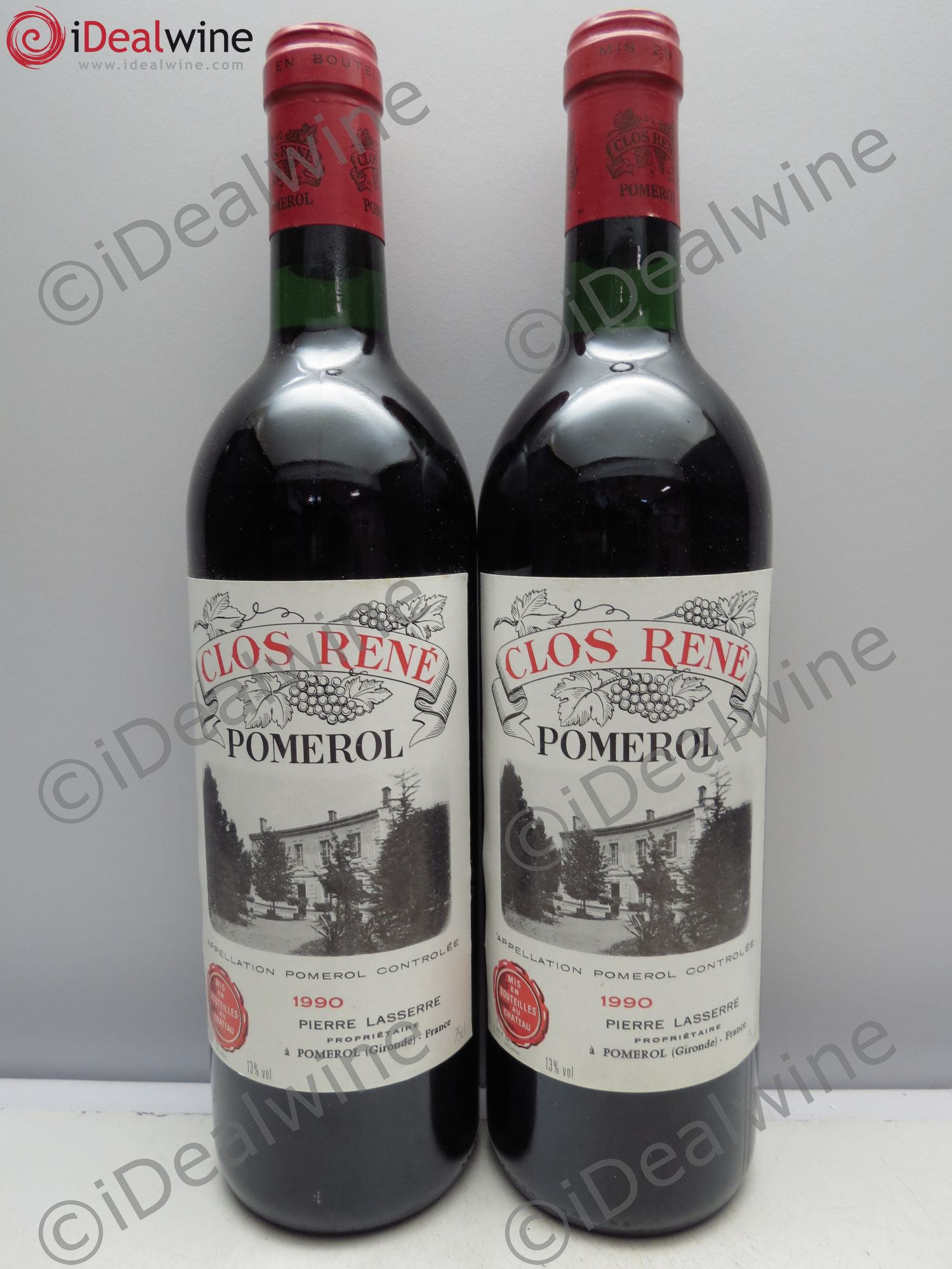 Clos René 1990 - Lotto di 2 bottiglie - 0