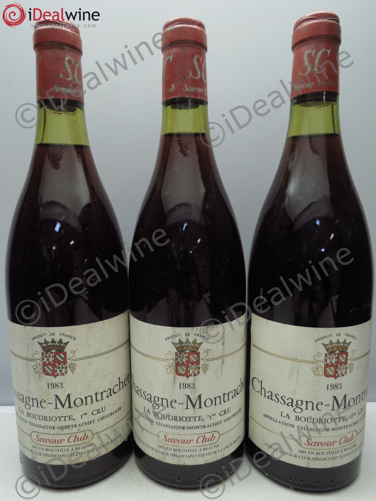 Chassagne-Montrachet 1er Cru Savour Club 1983 - Lot de 3 bouteilles - 0