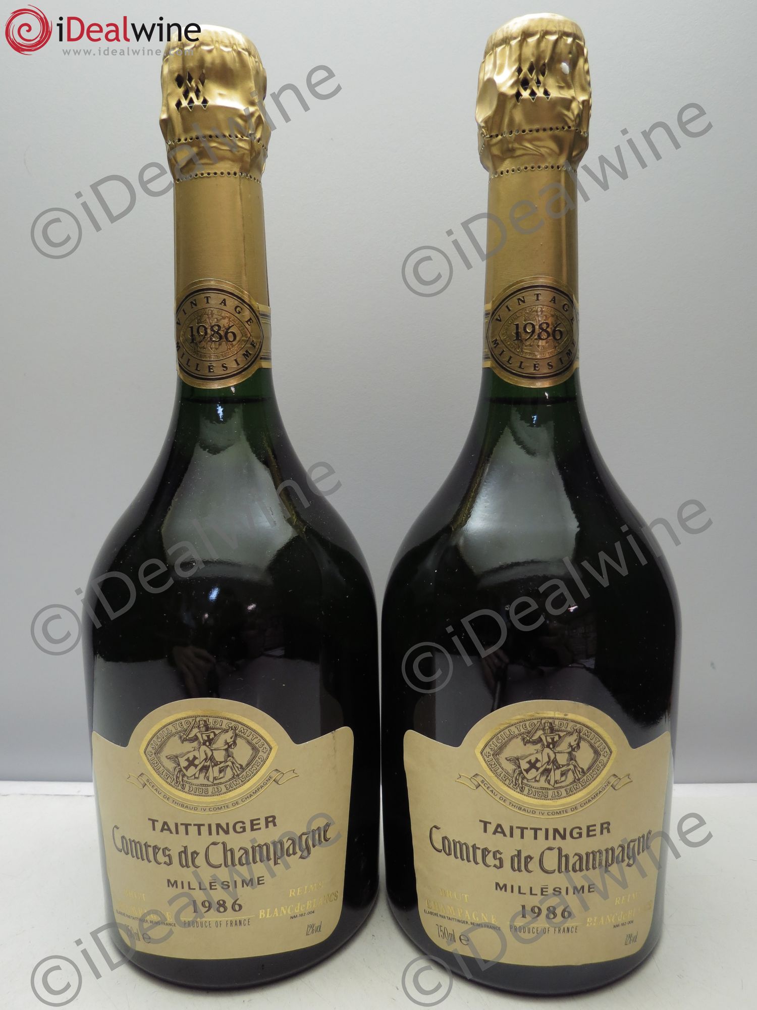 Comtes de Champagne Taittinger 1986 - Lot de 2 bouteilles - 0