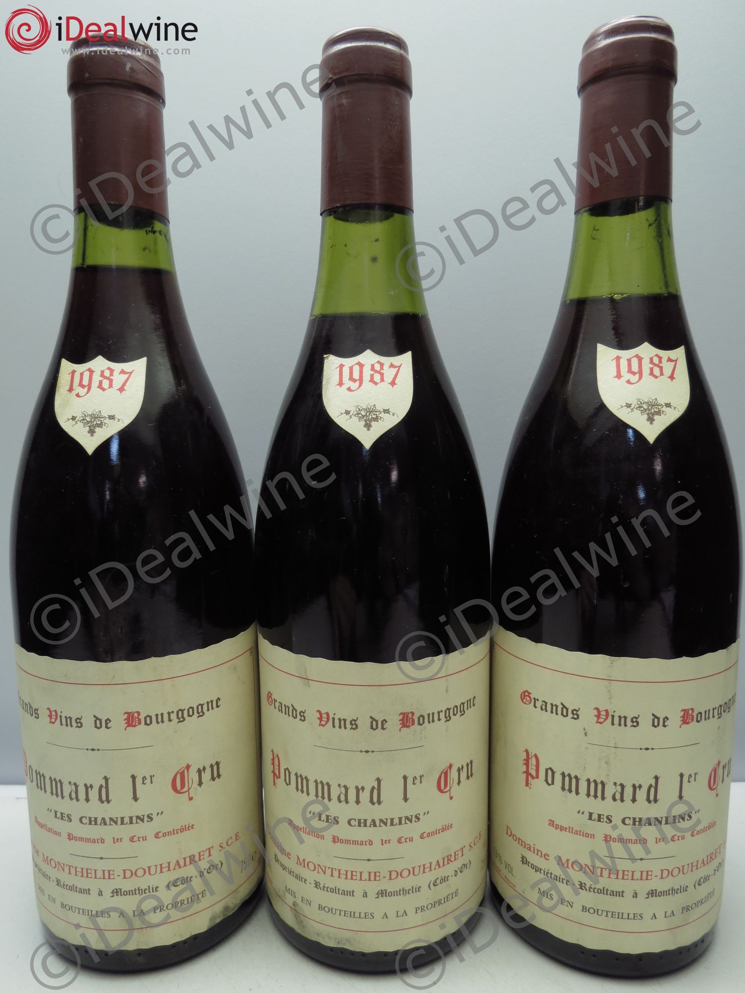 Pommard 1er Cru Monthelie Douhairet 1987 - Posten von 3 Flaschen - 0