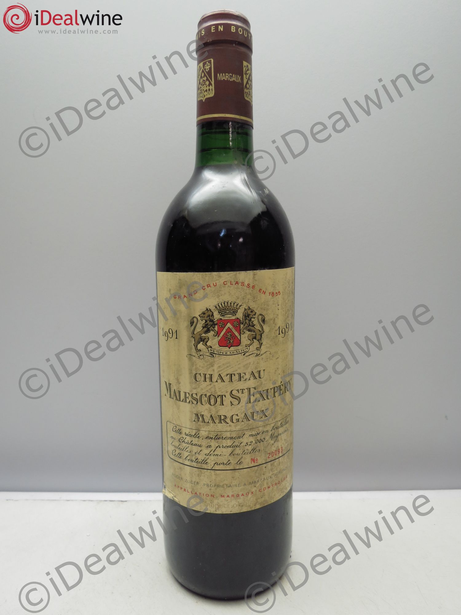 Château Malescot Saint-Exupéry 3ème Grand Cru Classé 1991 - Lot de 1 bouteille - 0
