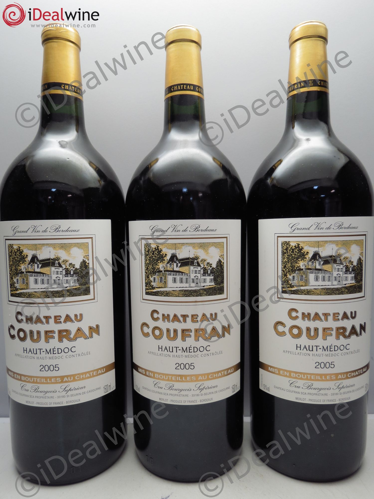 Château Coufran Cru Bourgeois 2005 - Lot de 3 magnums - 0