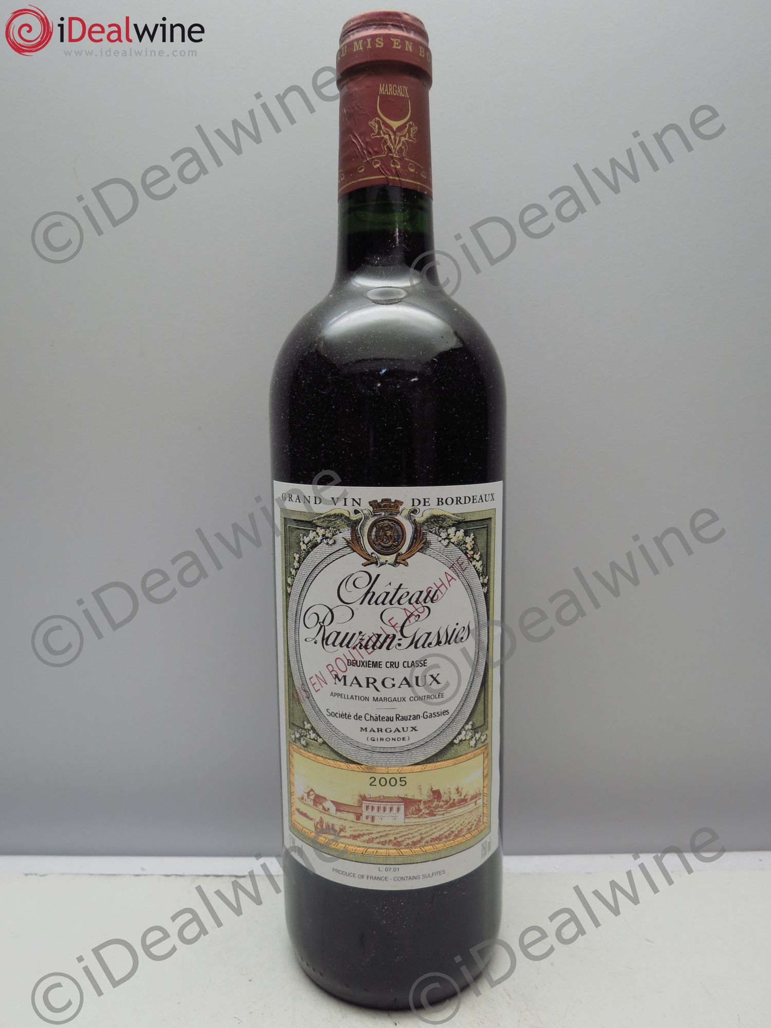 Château Rauzan-Gassies 2ème Grand Cru Classé 2005 - Lot de 6 bouteilles - 0