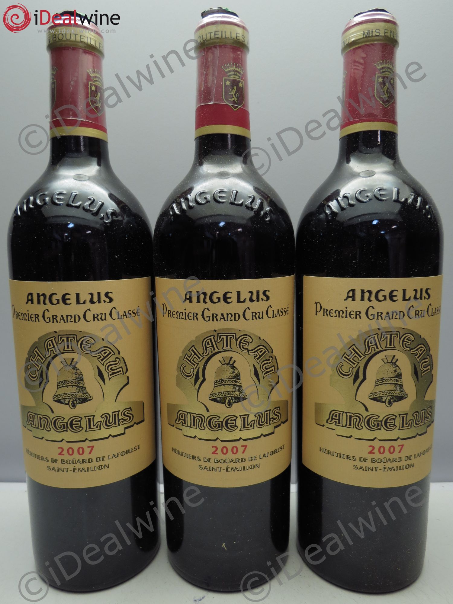 Château Angélus 1er Grand Cru Classé A 2007 - Lot de 3 bouteilles - 0
