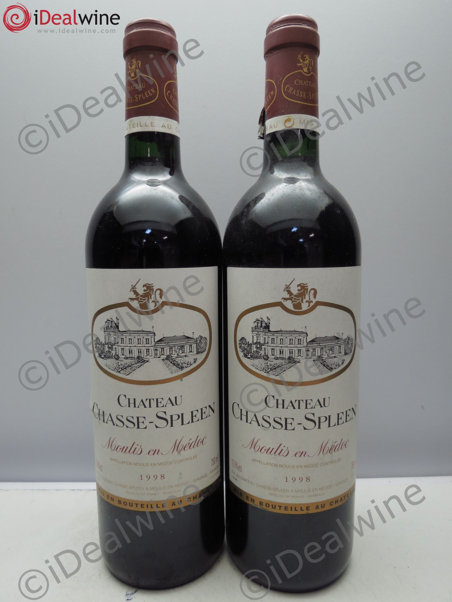 Château Chasse Spleen 1998 - Lot de 2 bouteilles - 0