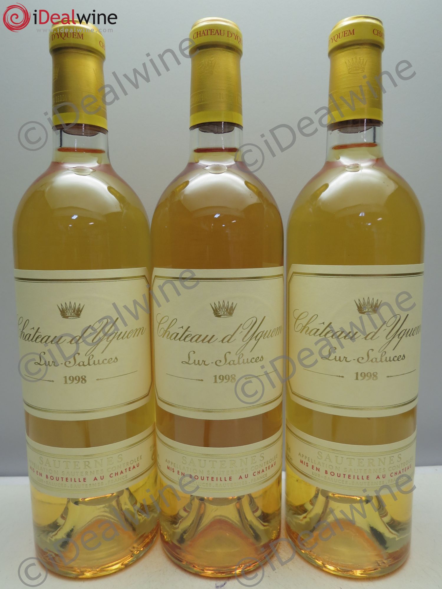 Château d' Yquem 1er Cru Classé Supérieur 1998 - Lotto di 3 bottiglie - 0