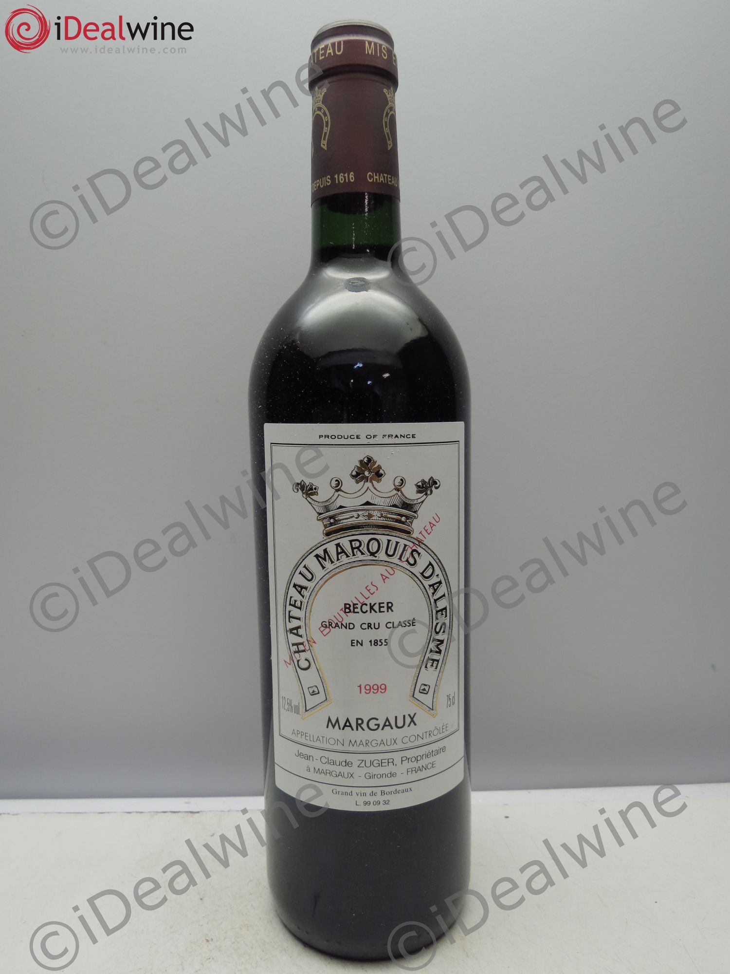 Château Marquis d'Alesme 1999 - Lot de 6 bouteilles - 0