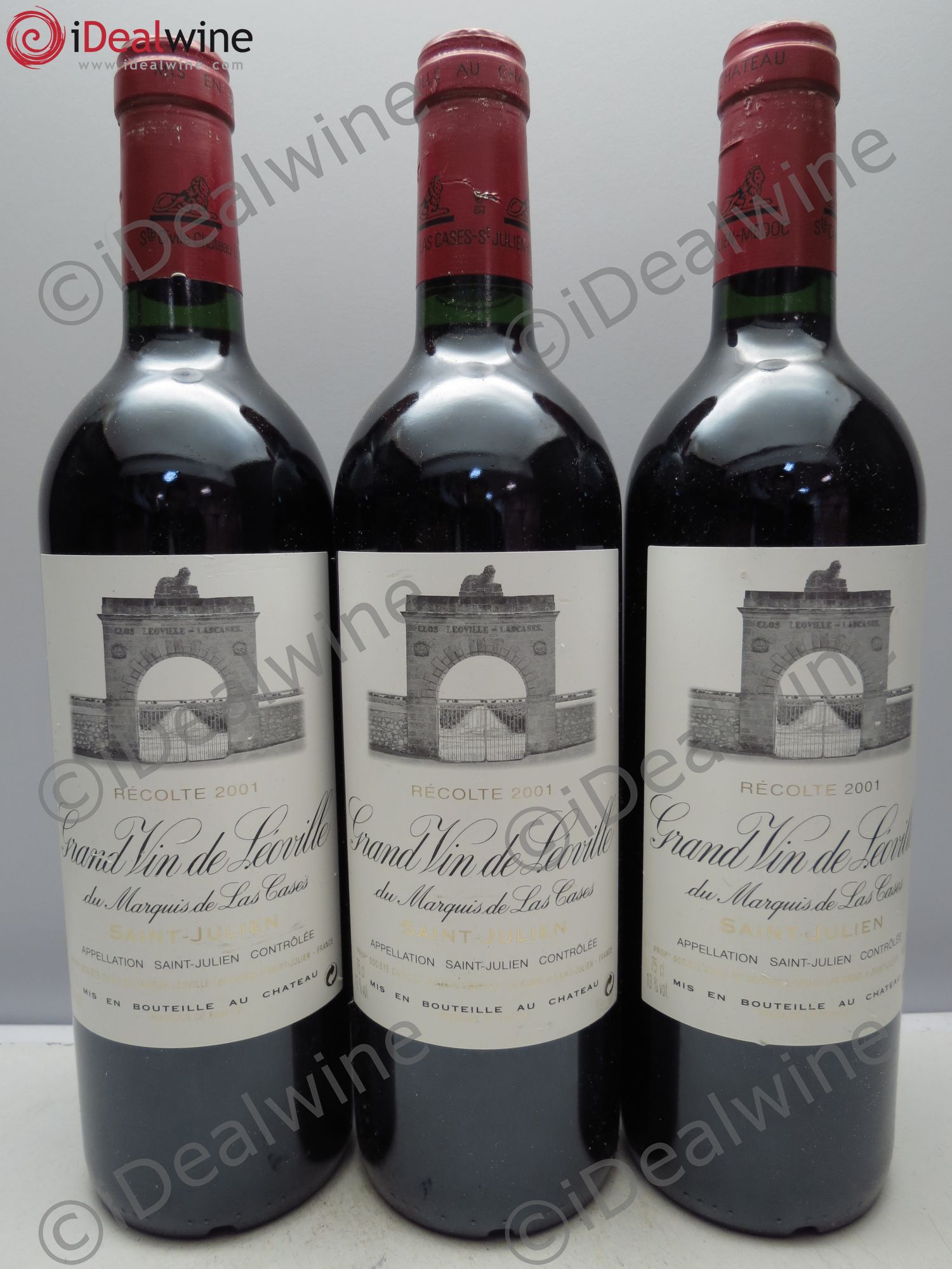 Château Léoville Las Cases 2ème Grand Cru Classé 2001 - Lot de 3 bouteilles - 0