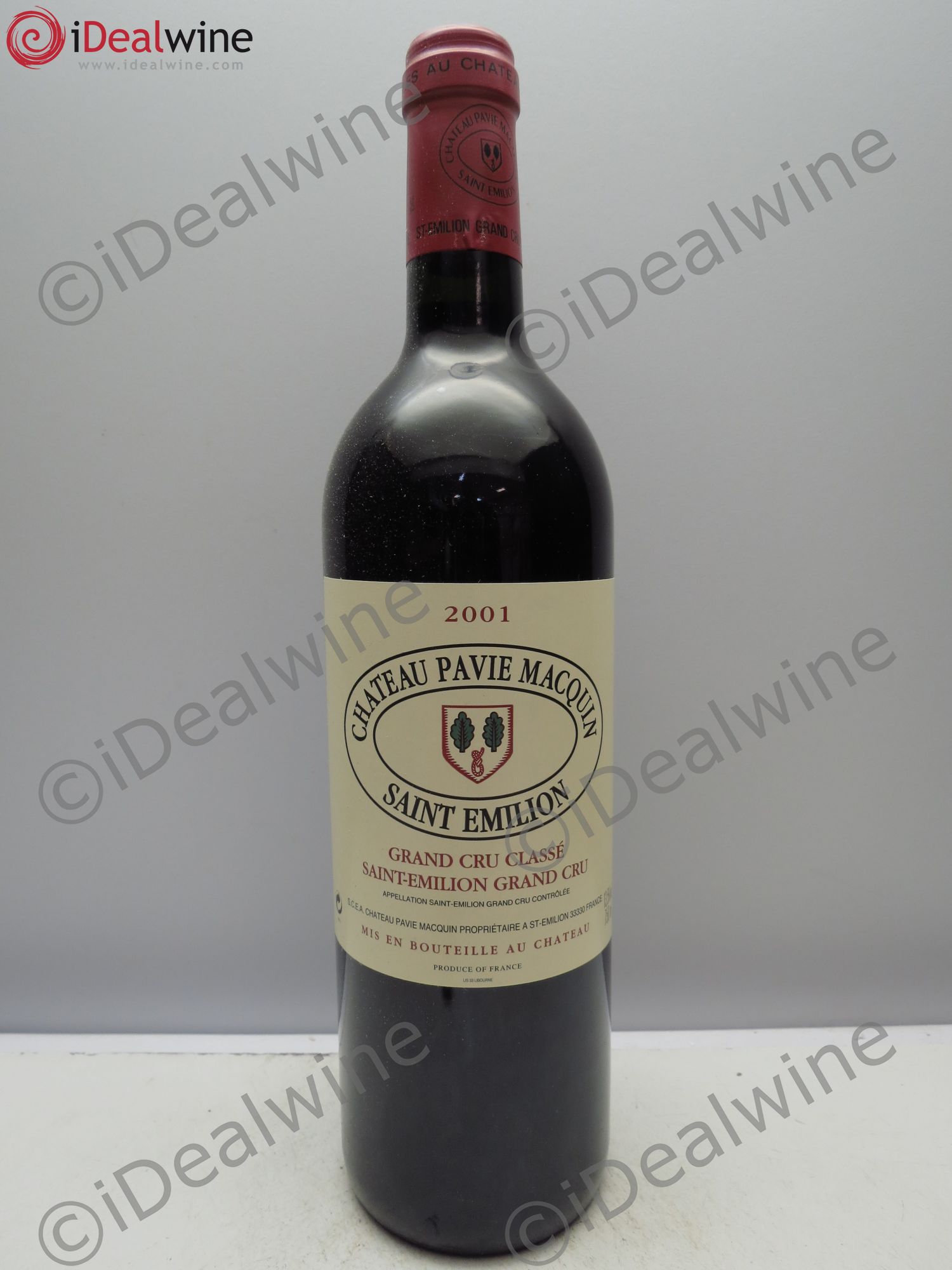 Château Pavie Macquin 1er Grand Cru Classé B (CB sans couvercle) 2001 - Lot de 12 bouteilles - 0