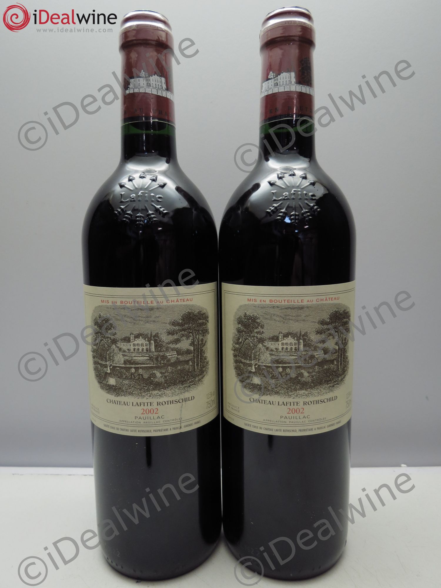 Château Lafite Rothschild 1er Grand Cru Classé 2002 - Lot de 2 bouteilles - 0