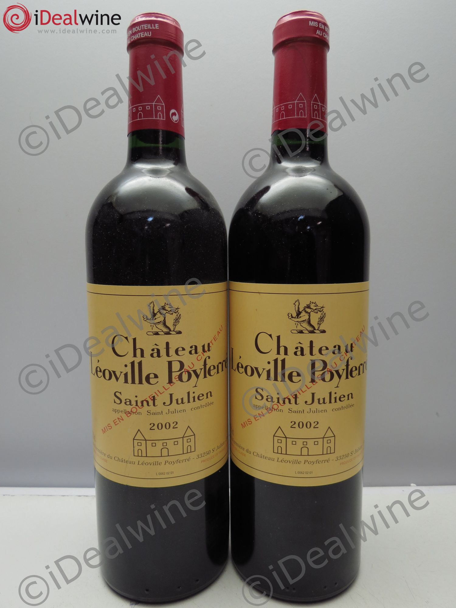 Château Léoville Poyferré 2ème Grand Cru Classé 2002 - Lot de 2 bouteilles - 0
