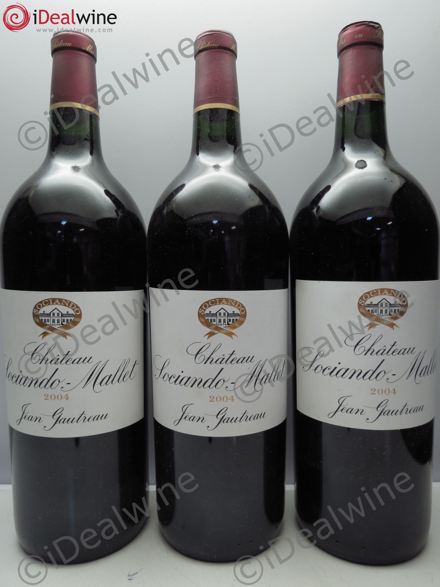 Château Sociando Mallet 2004 - Lot de 3 magnums - 0