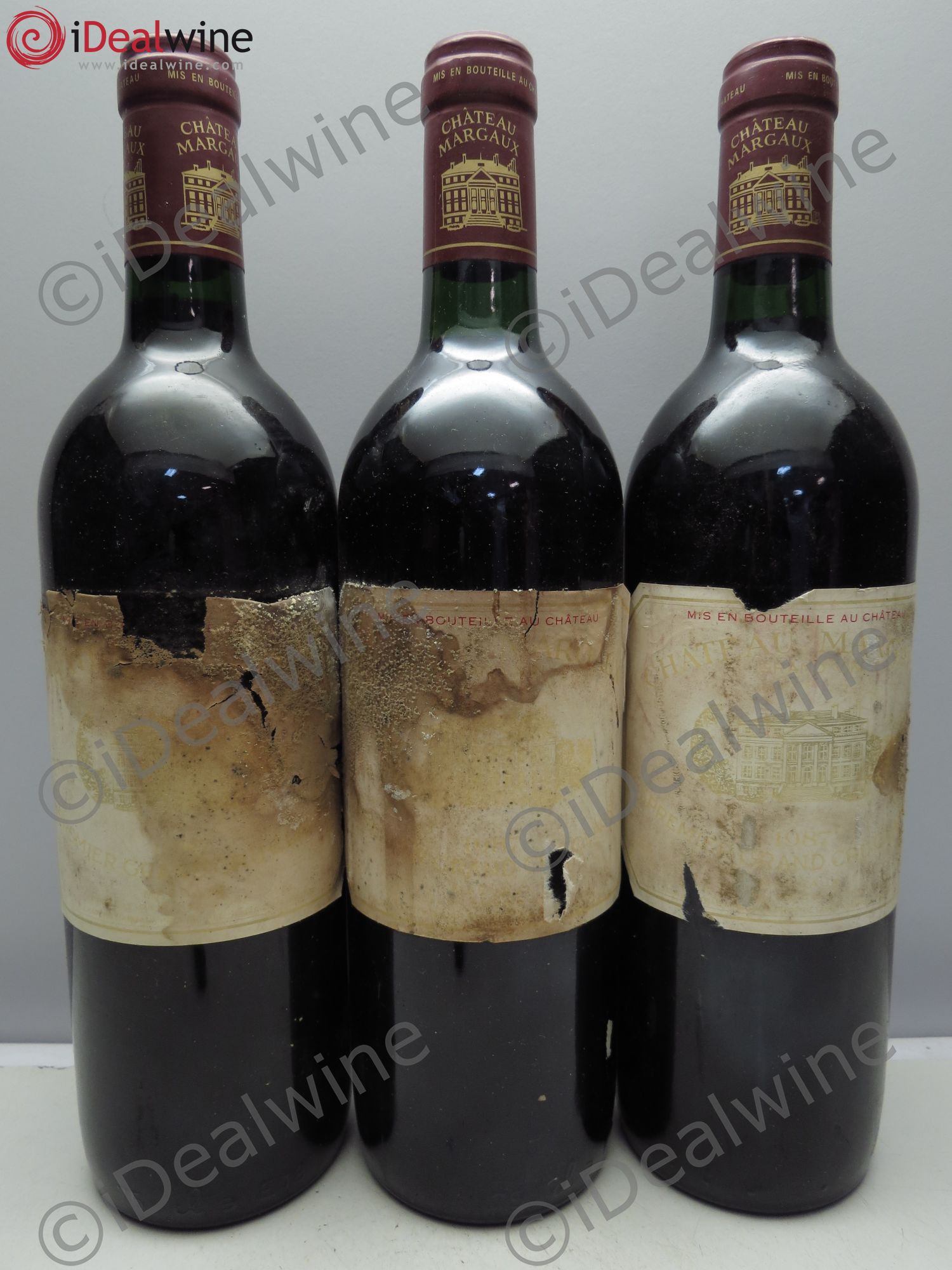 Château Margaux 1er Grand Cru Classé 1987 - Lot de 3 bouteilles - 0