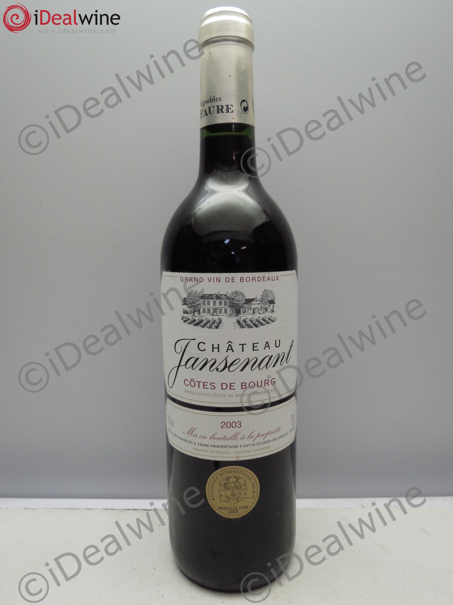 Bordeaux Château Jansenant, côtes de bourg Sans prix de réserve/No reserve 2003 - Posten von 1 Flasche - 0