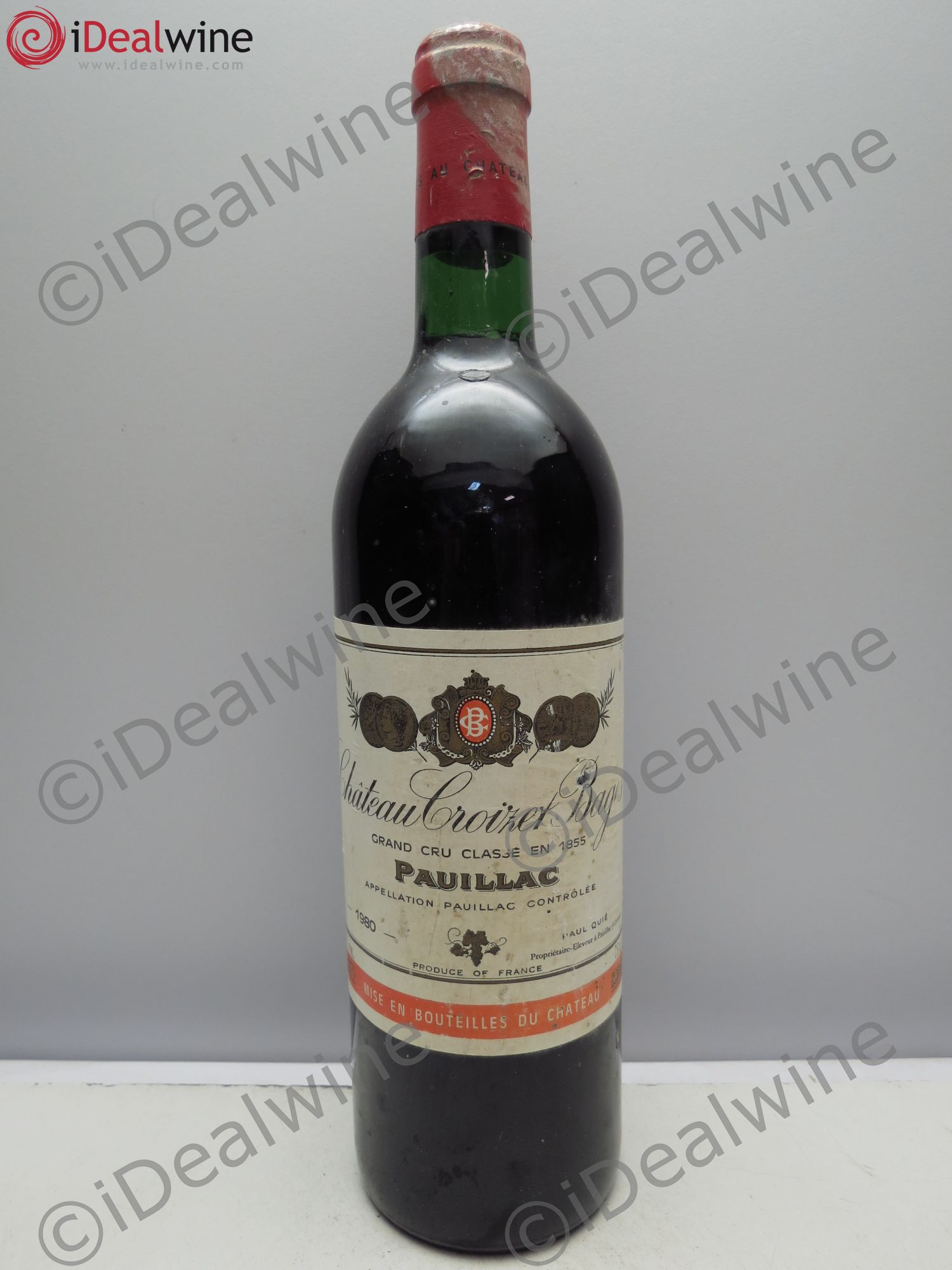 Château Croizet Bages 5ème Grand Cru Classé 1980 - Lot de 1 bouteille - 0