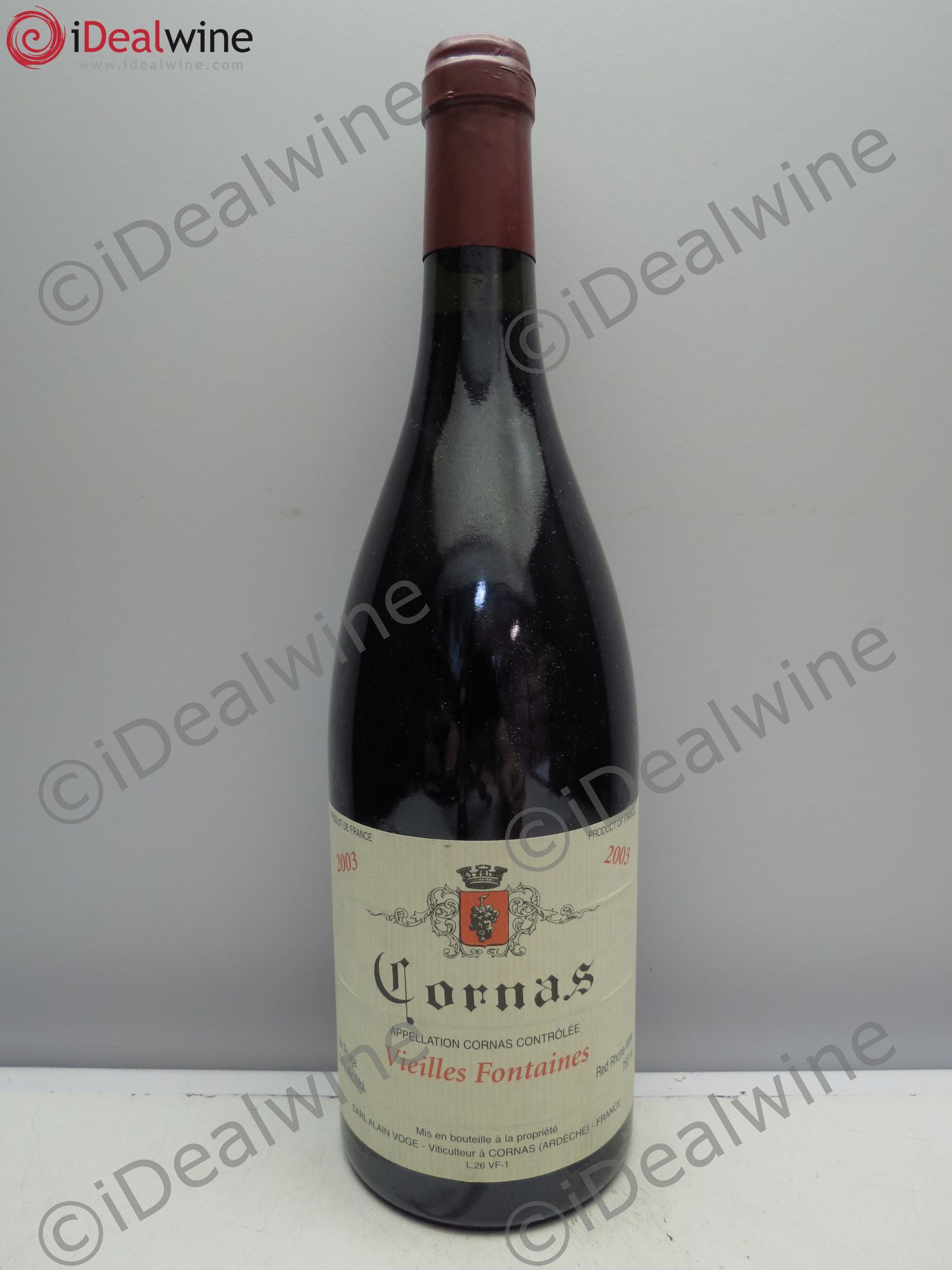 Cornas Les Vieilles Fontaines Alain Voge (Domaine) (sans prix de reserve/no reserve) 2003 - Lotto di 1 bottiglia - 0