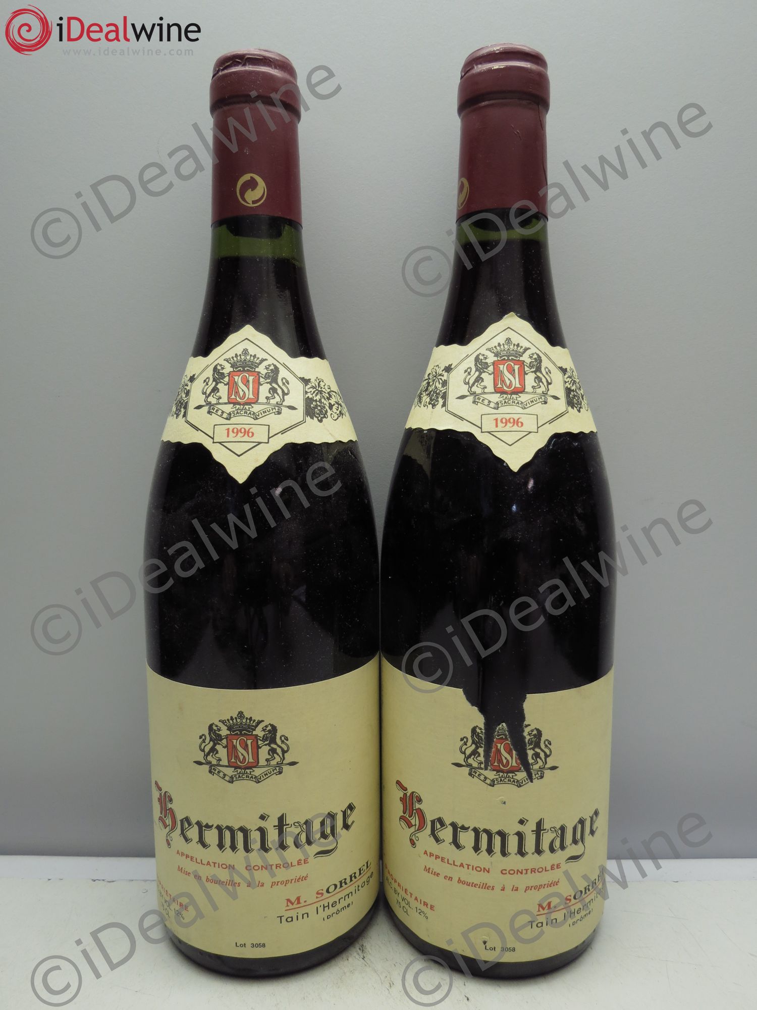 Hermitage Marc Sorrel (sans prix de reserve/no reserve) 1996 - Posten von 2 Flaschen - 0