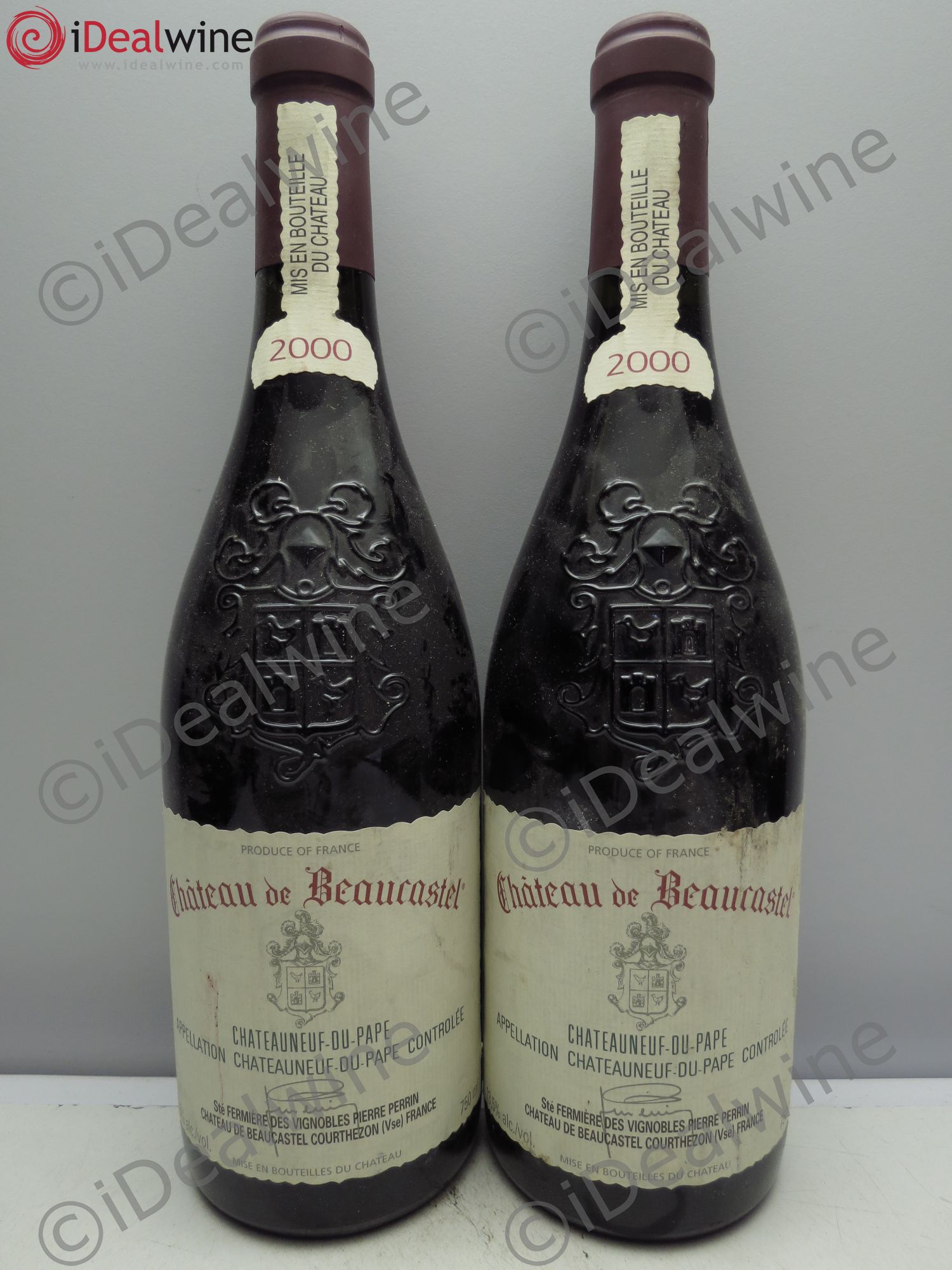 Châteauneuf-du-Pape Château de Beaucastel Famille Perrin (sans prix de reserve/no reserve) 2000 - Lotto di 2 bottiglie - 0