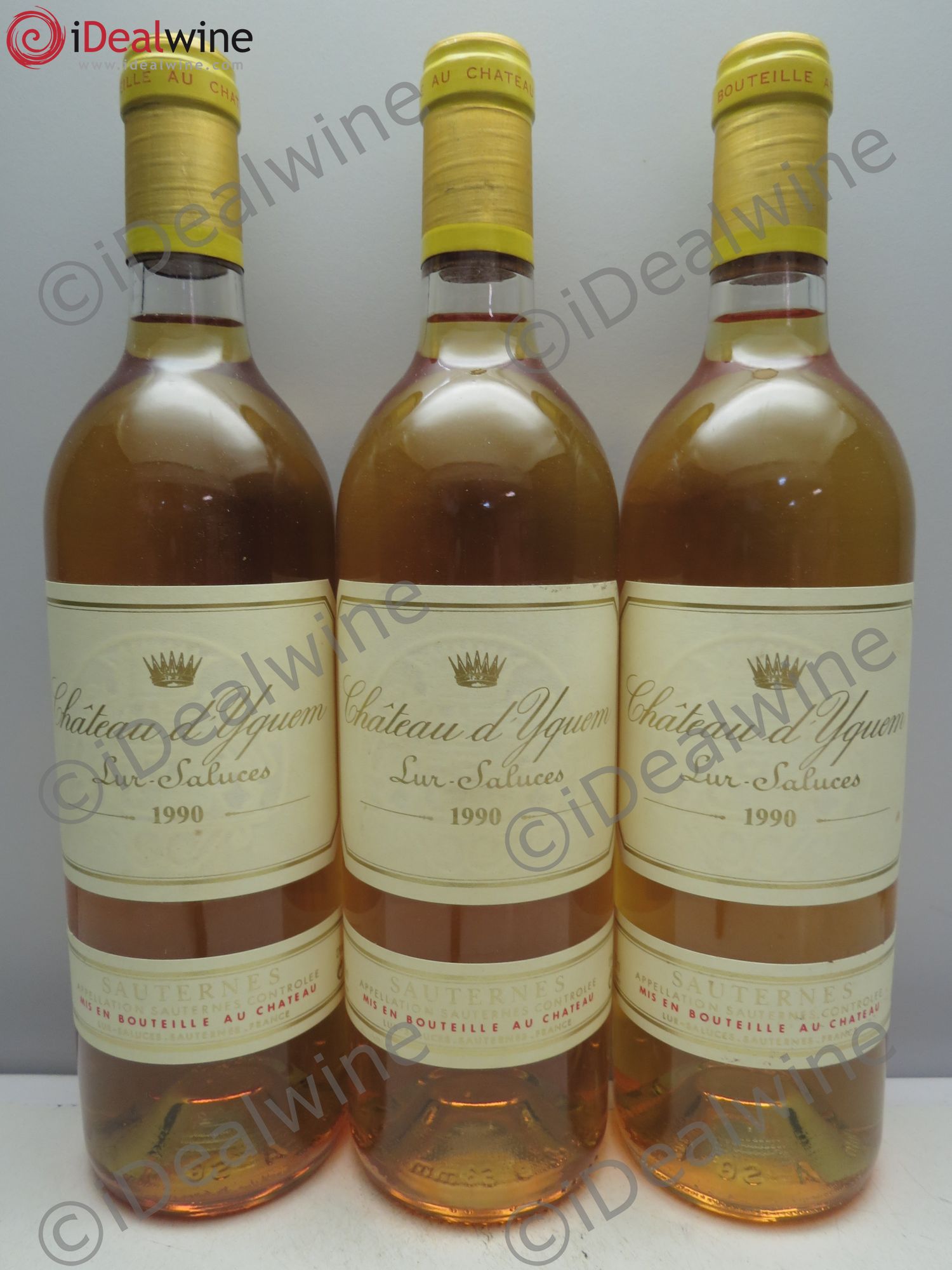 Château d' Yquem 1er Cru Classé Supérieur 1990 - Lotto di 3 bottiglie - 0