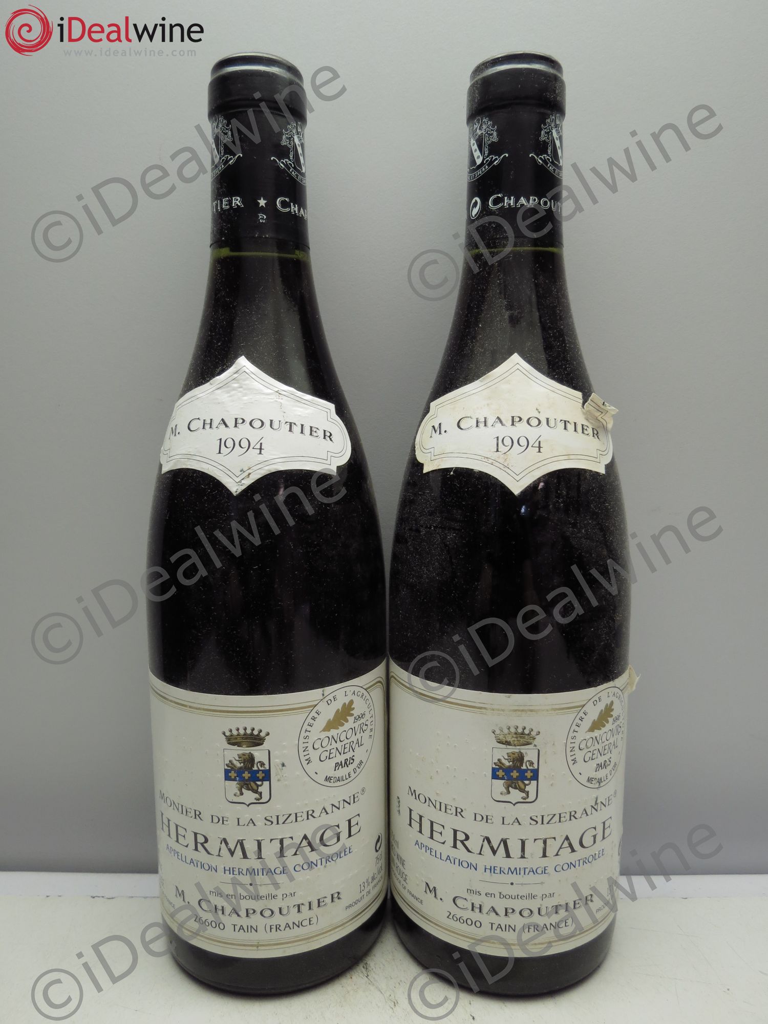 Hermitage Monier de La Sizeranne Chapoutier (sans prix de réserve/no reserve) 1994 - Posten von 2 Flaschen - 0