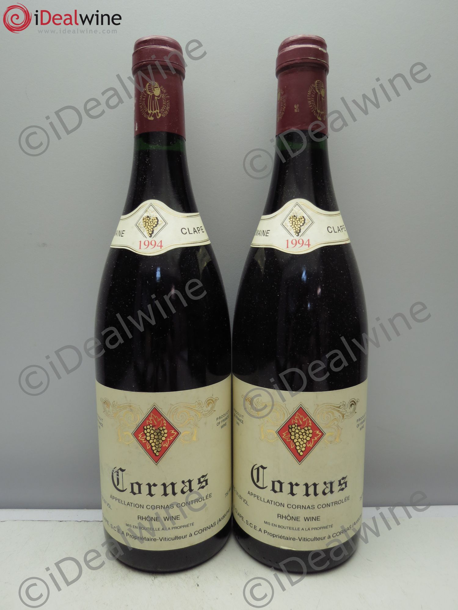 Cornas Auguste Clape (sans prix de réserve / no reserve) 1994 - Posten von 2 Flaschen - 0