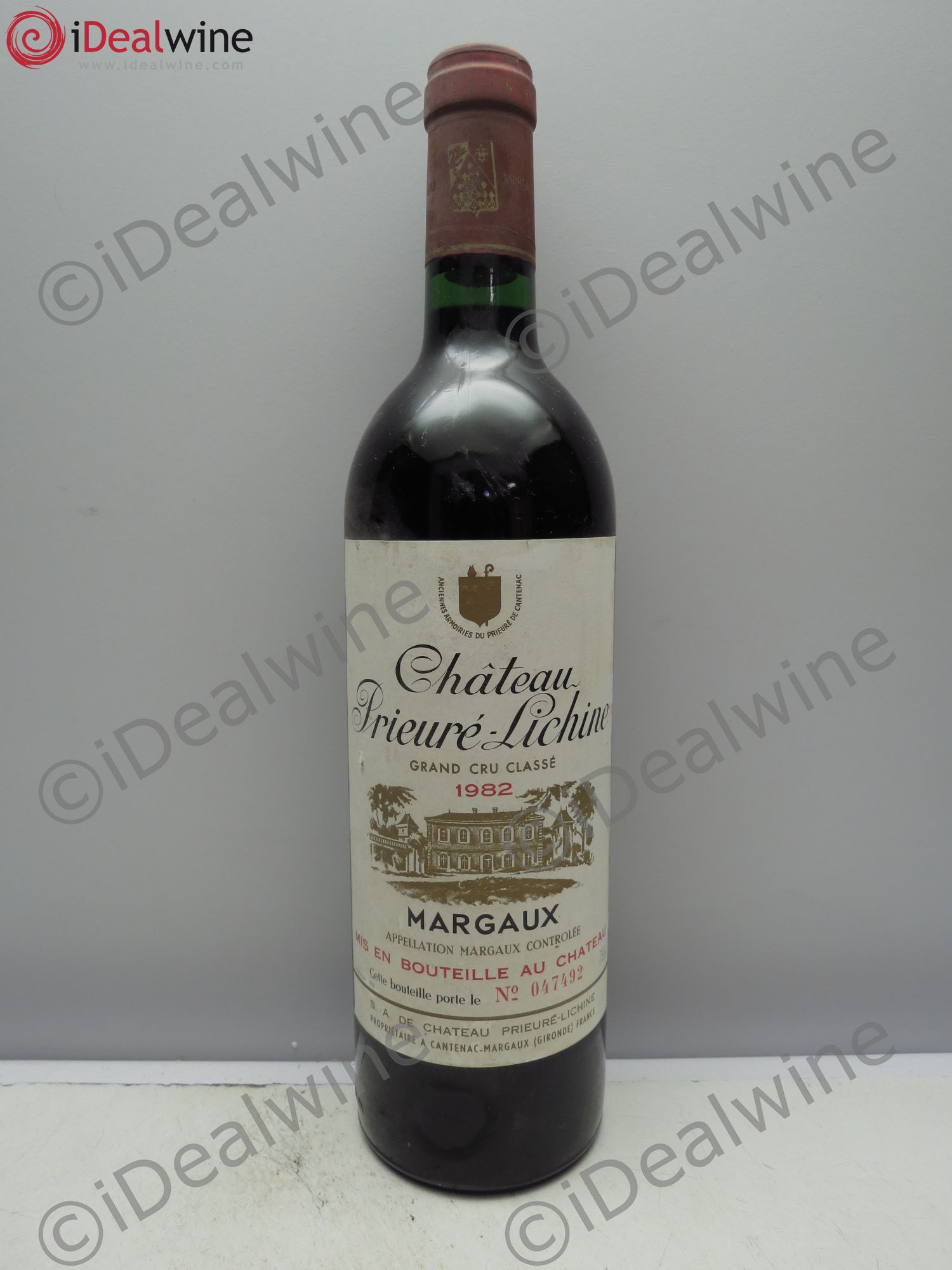 Château Prieuré Lichine 4ème Grand Cru Classé (sans prix de reserve/no reserve) 1982 - Posten von 1 Flasche - 0