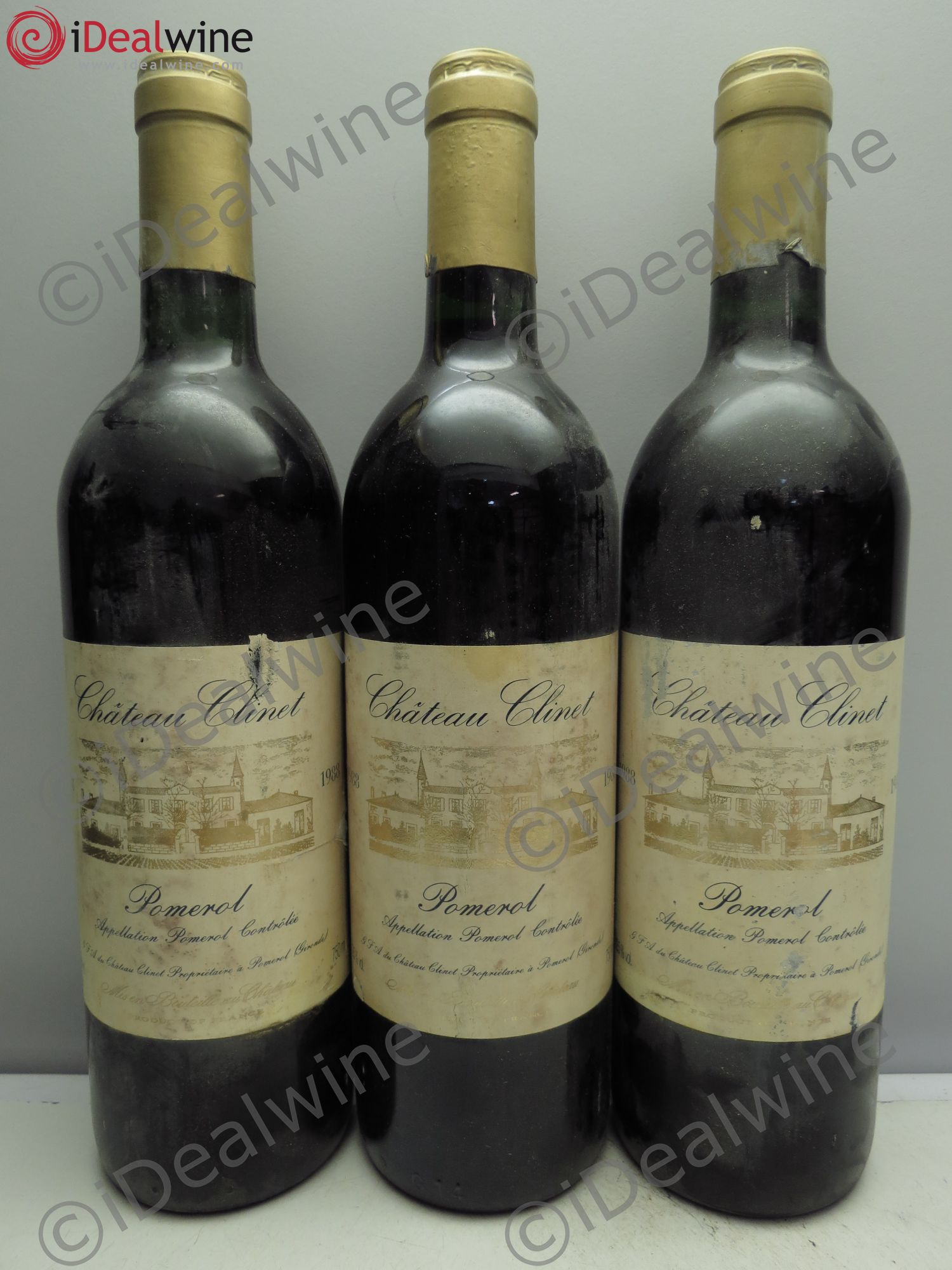 Château Clinet 1988 - Lot de 3 bouteilles - 0