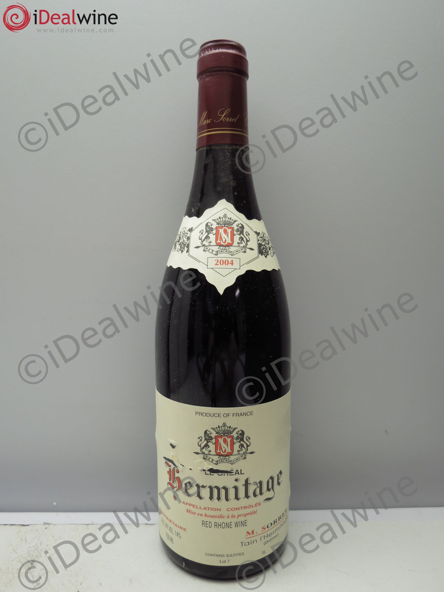 Hermitage Le Gréal Marc Sorrel 2004 - Lot de 1 bouteille - 0