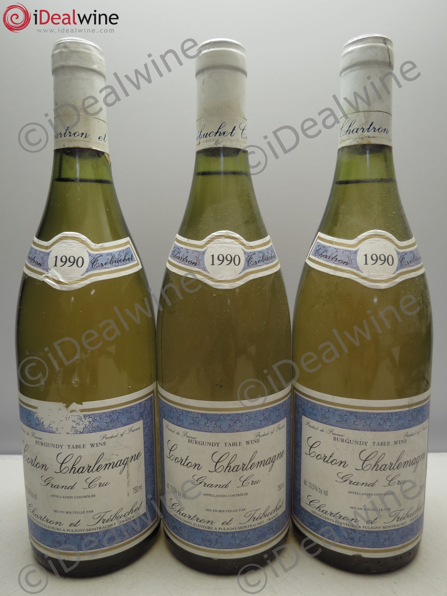 Corton-Charlemagne Grand Cru 1990 - Lot de 3 bouteilles - 0