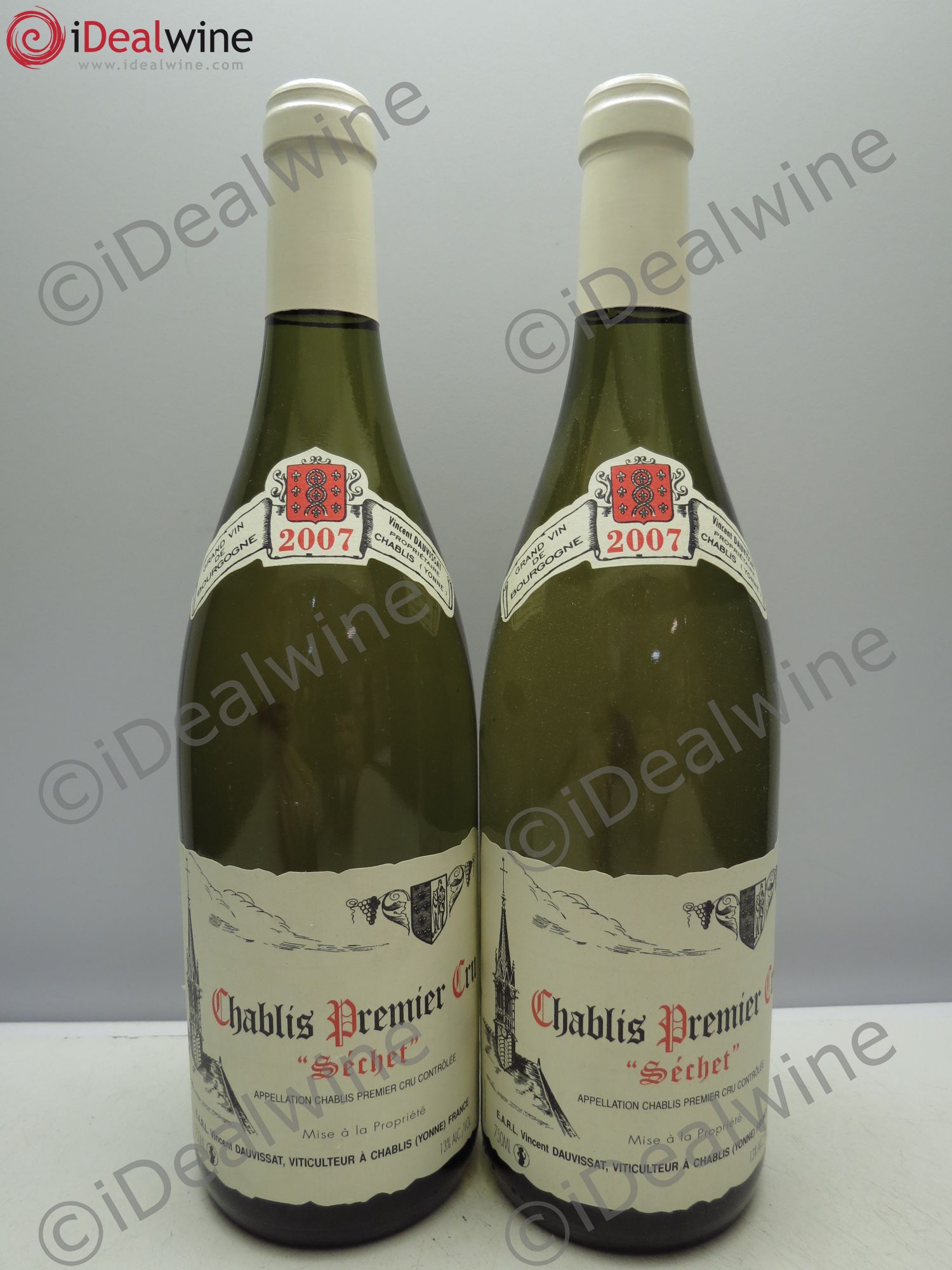 Chablis 1er Cru Séchet Vincent Dauvissat (Domaine) 2007 - Lot de 2 bouteilles - 0